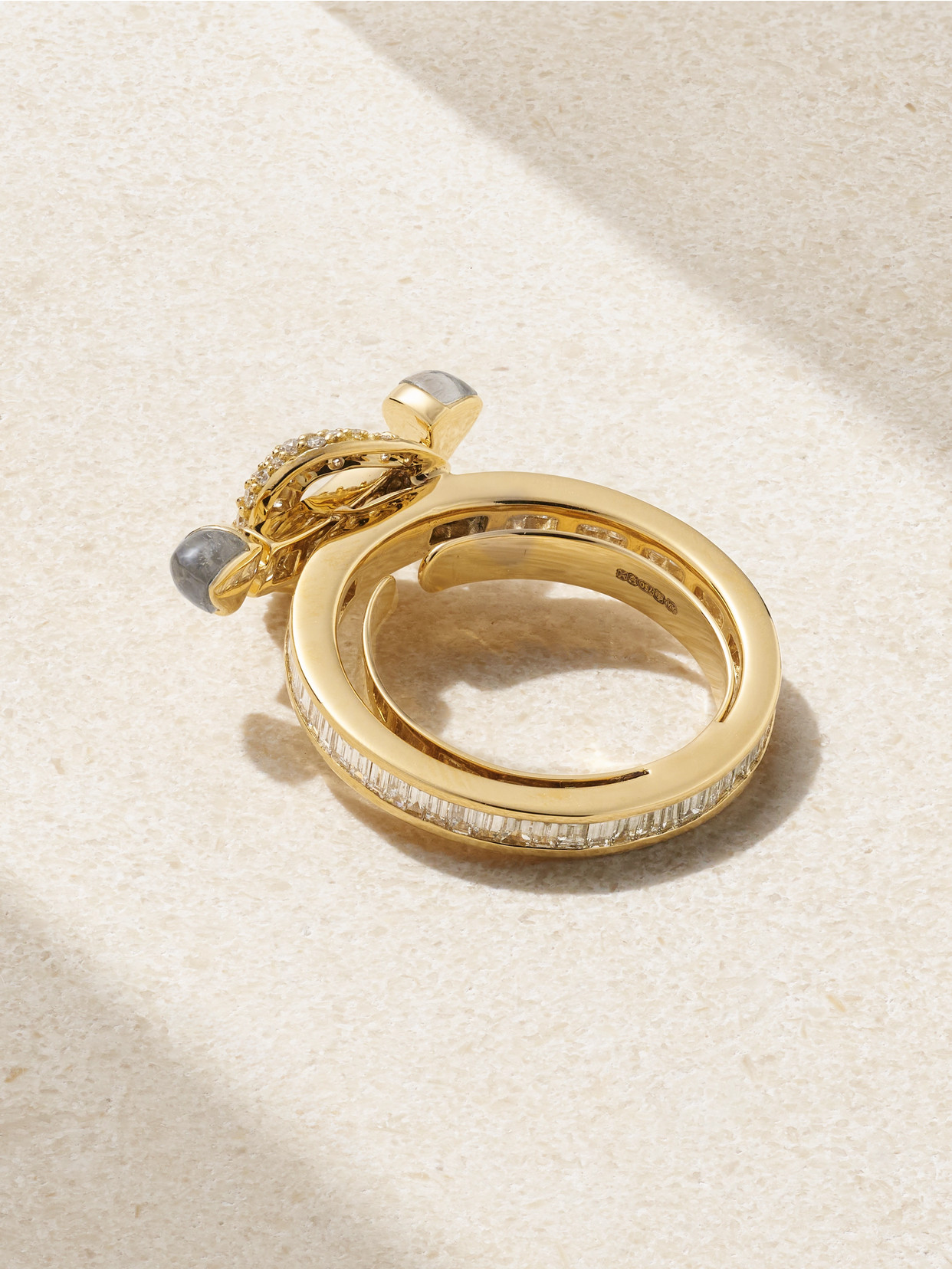 Ananya Chakra 18-karat Gold, Crystal Quartz And Diamond Ring In Gold