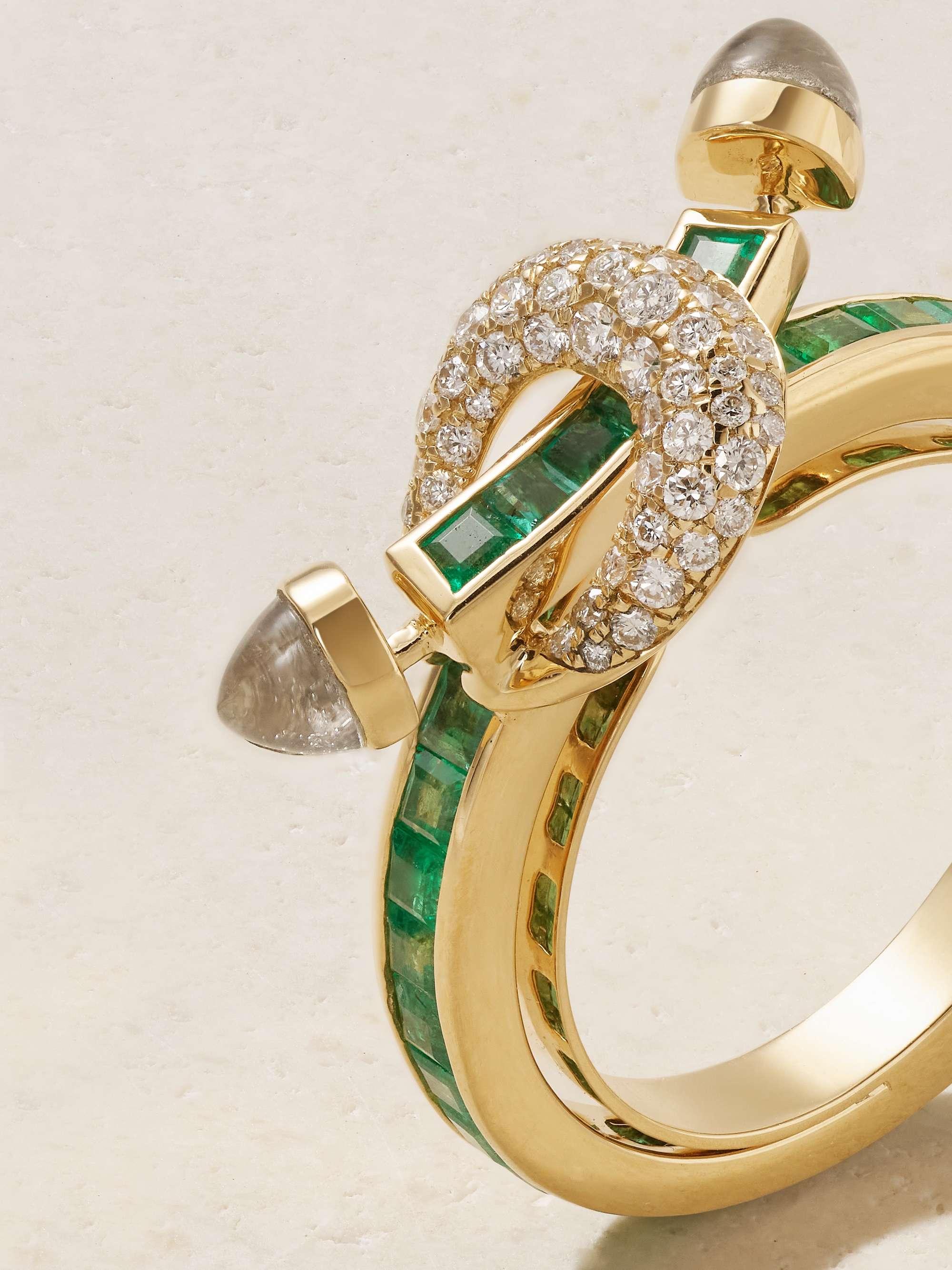 ANANYA Chakra 18-karat gold multi-stone ring