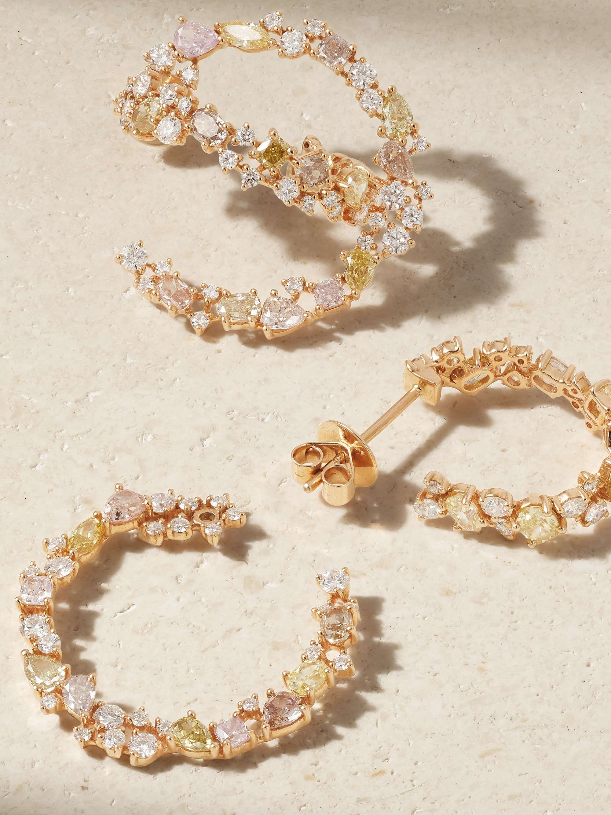 ANANYA 18-karat rose gold diamond earrings