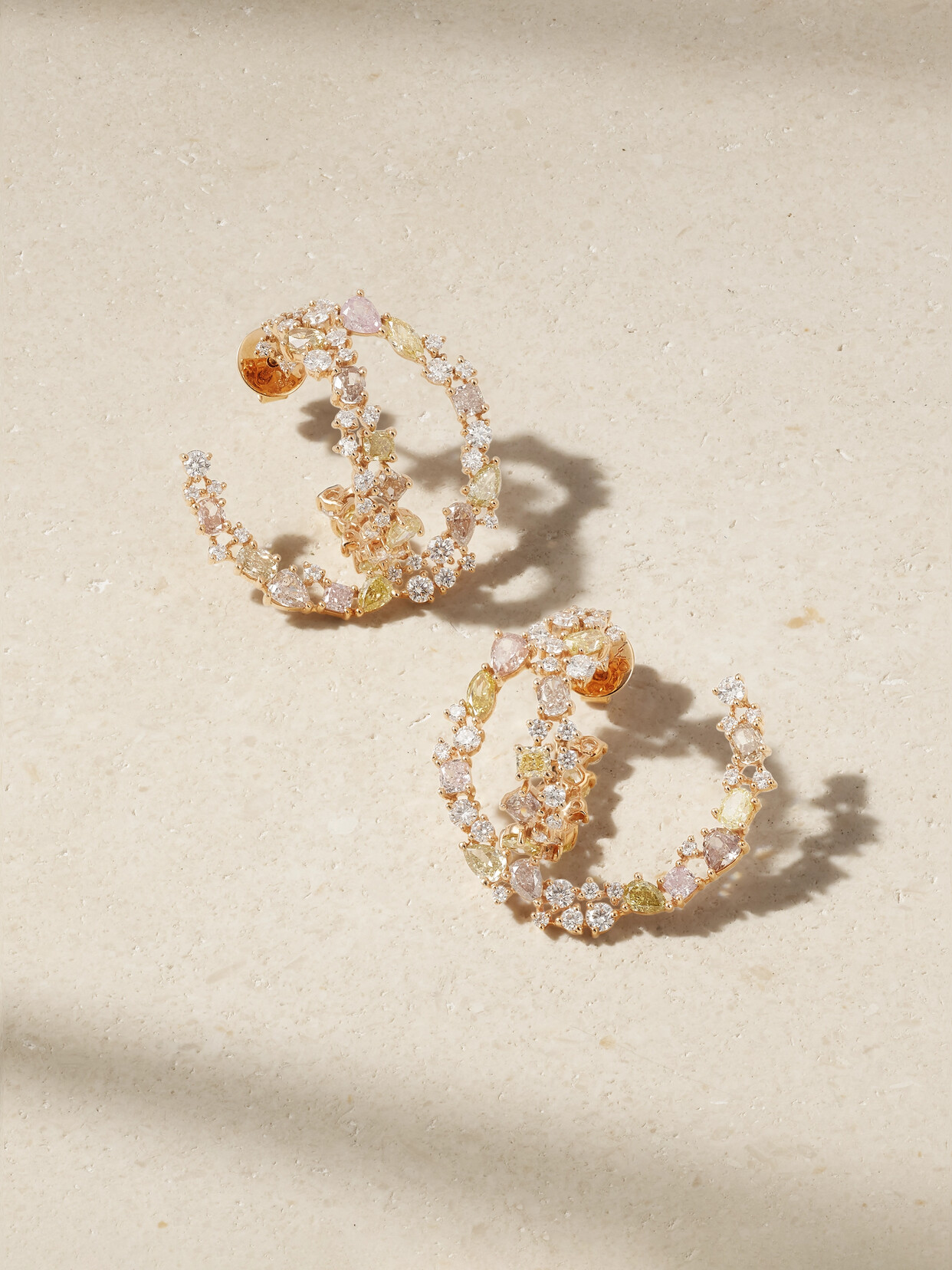 Ananya - 18-karat Rose Gold Diamond Earrings - One size