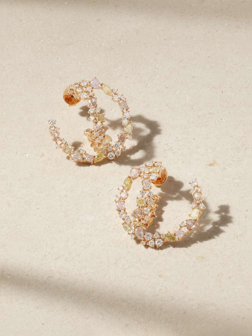 Ananya 18-karat Rose Gold Diamond Earrings