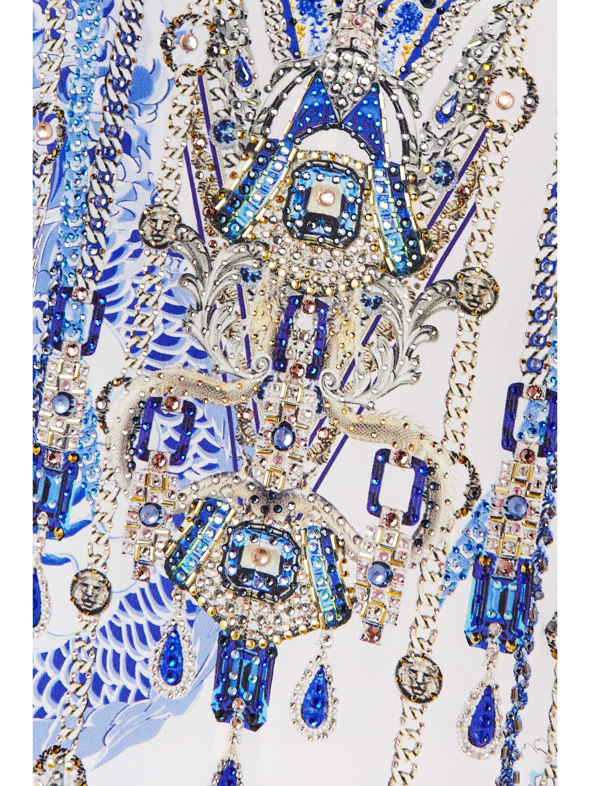 CAMILLA Embellished printed silk-organza kaftan