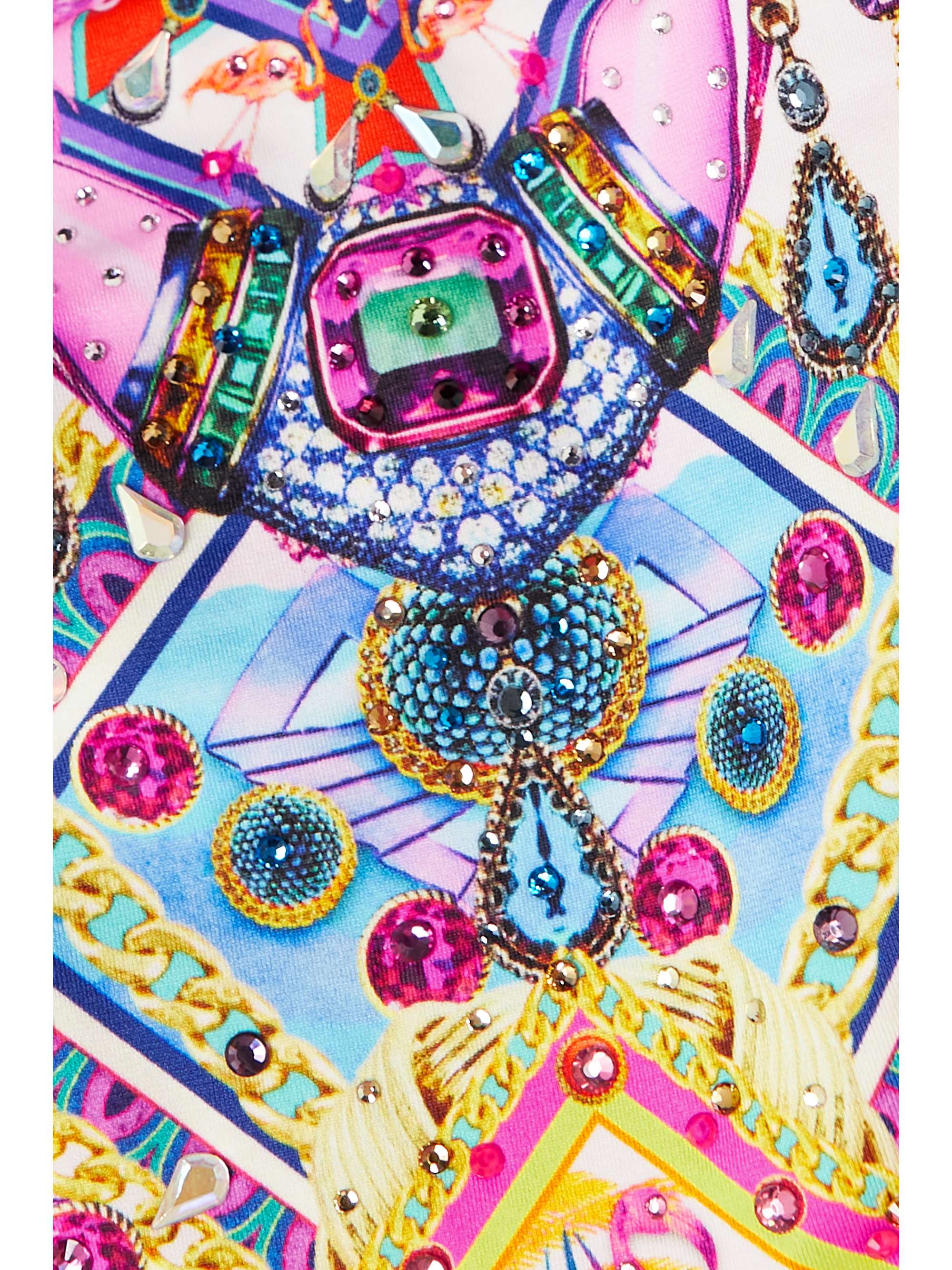 CAMILLA Embellished printed stretch swimsuit