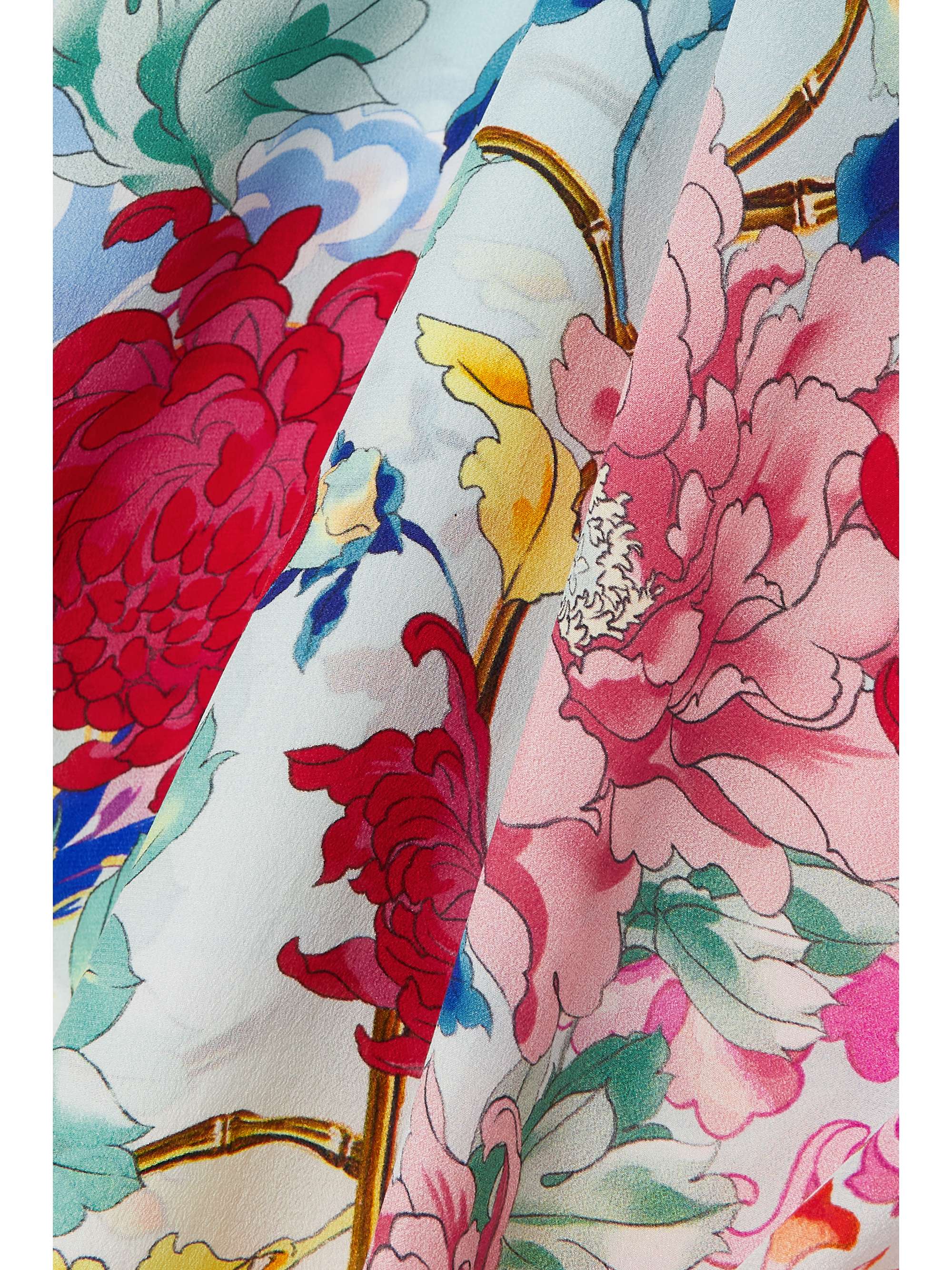 CAMILLA Embellished printed silk-organza kaftan