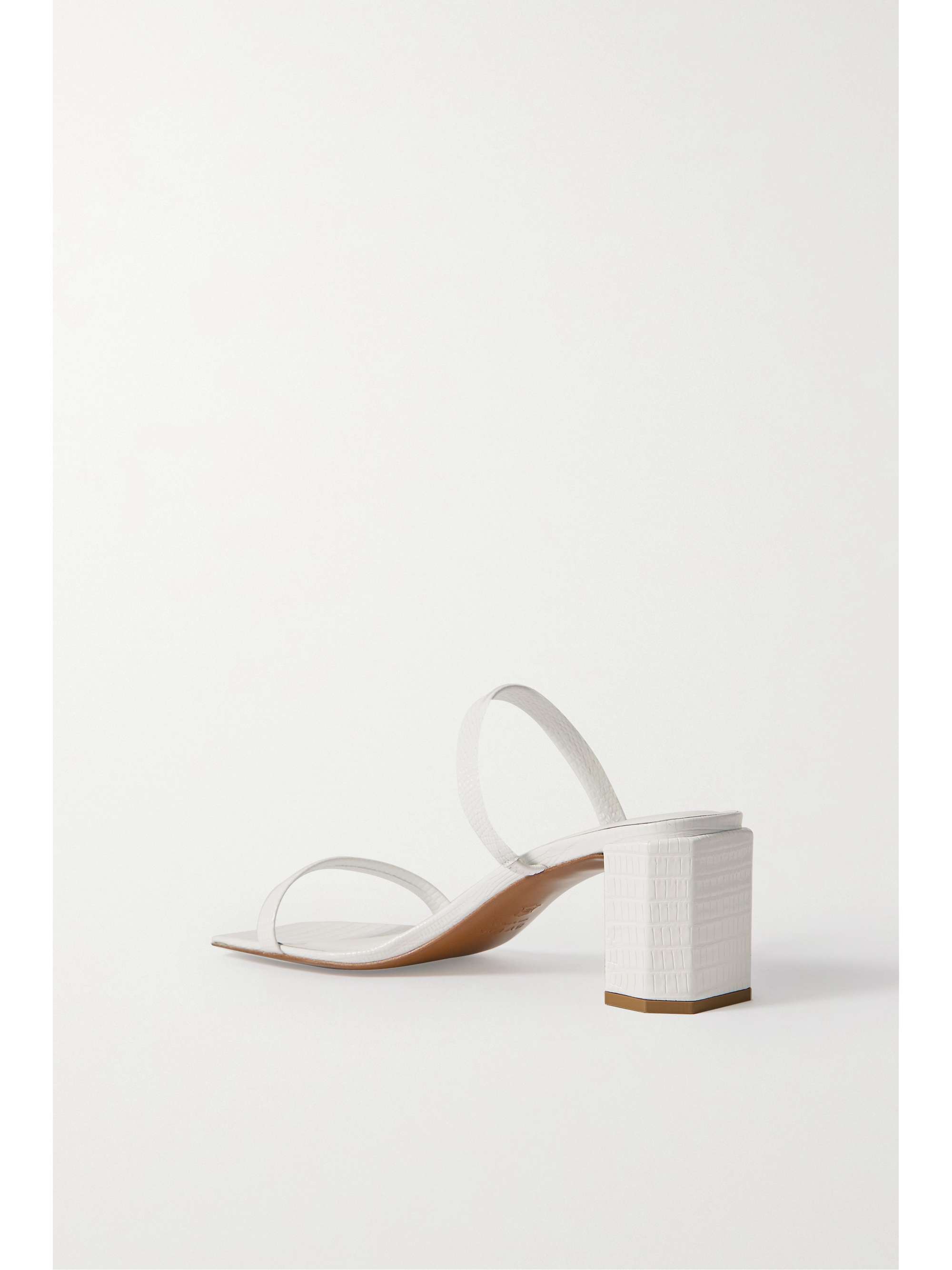 BY FAR Tanya lizard-effect leather mules