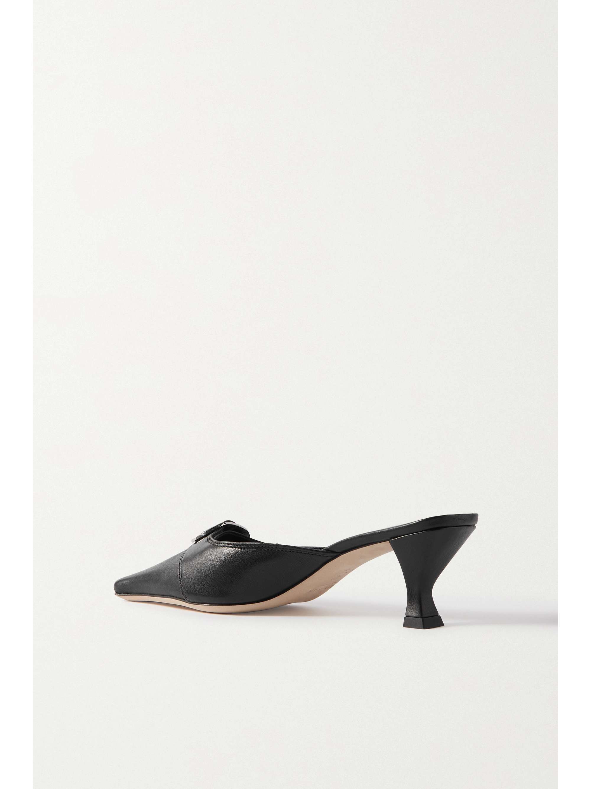 BY FAR Evelyn buckled leather mules