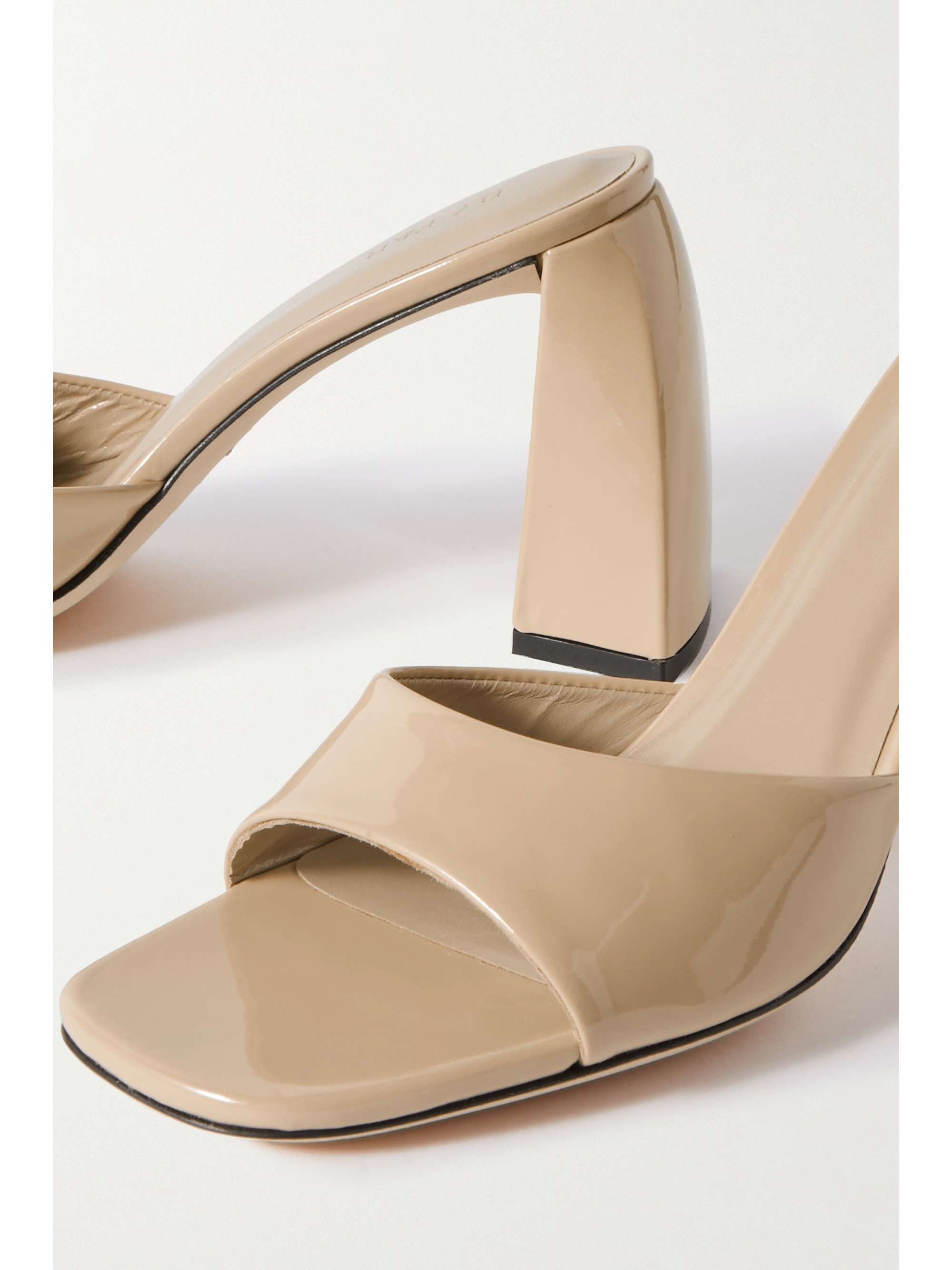 BY FAR Michele patent-leather mules