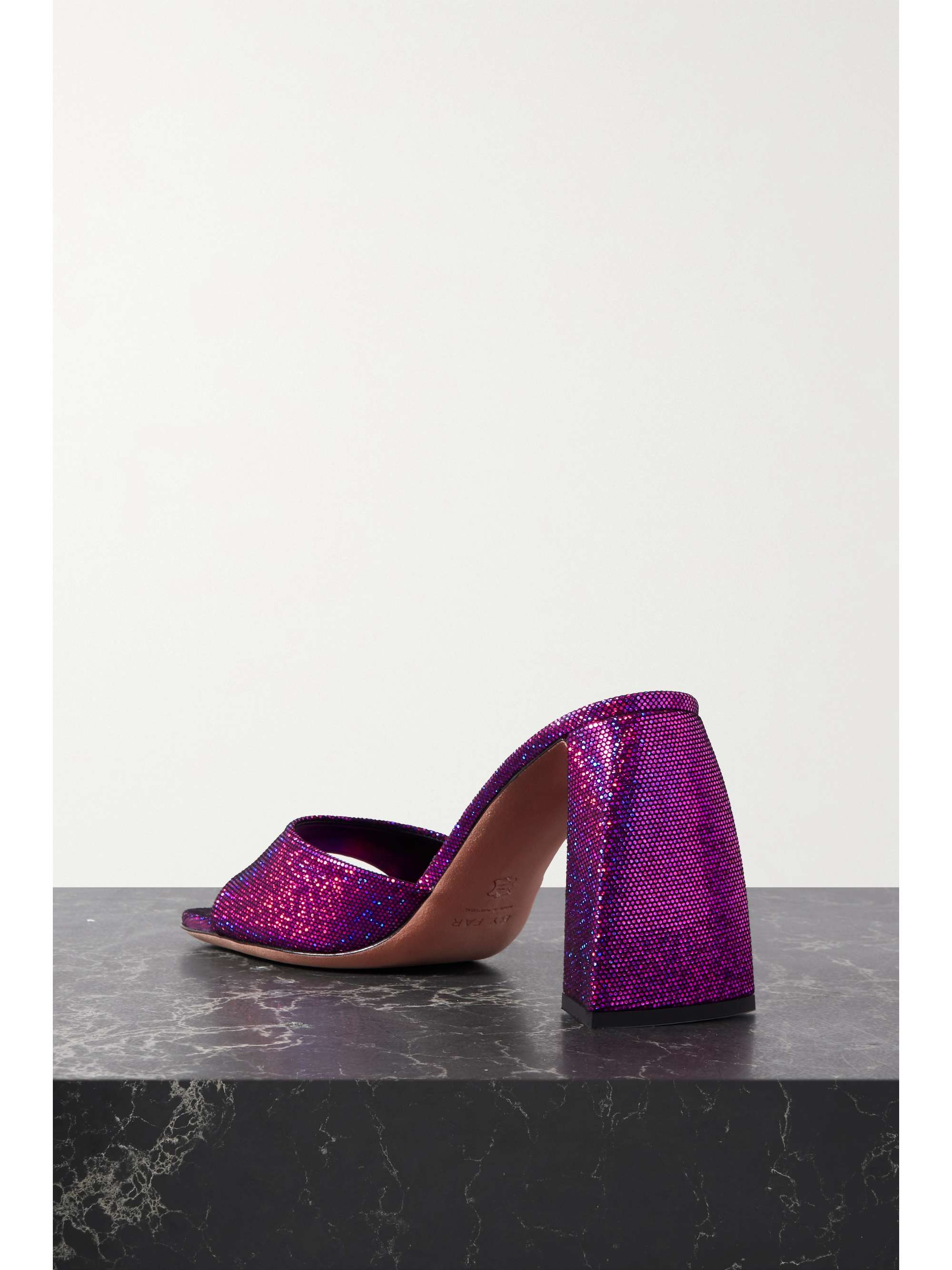 BY FAR Michele metallic leather mules