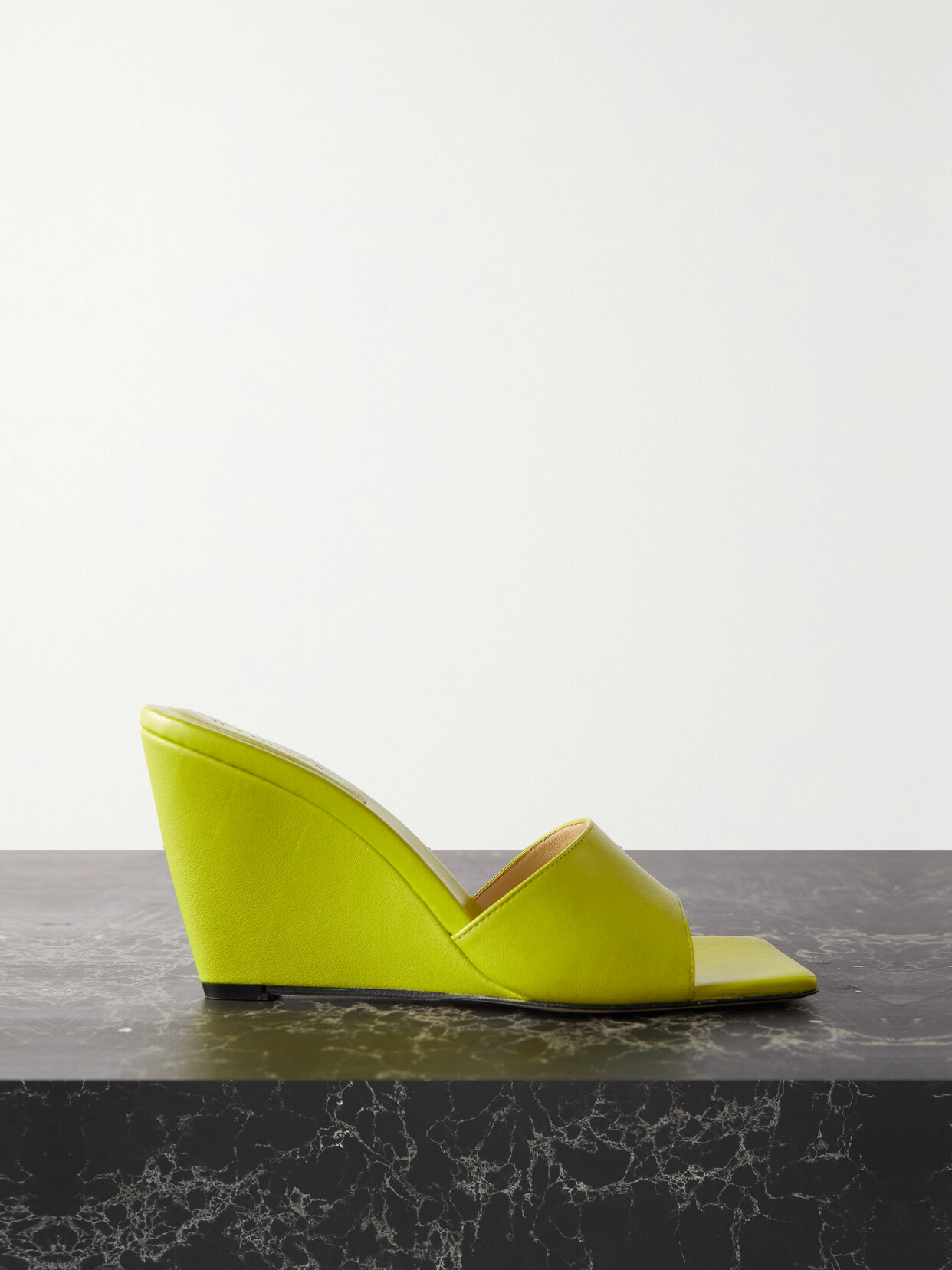 Wandler - Gaia Leather Wedge Mules - Green