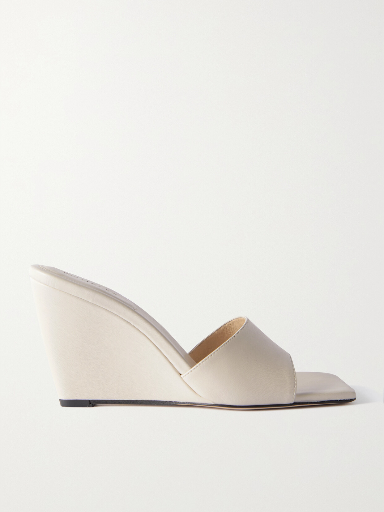 WANDLER GAIA LEATHER WEDGE MULES