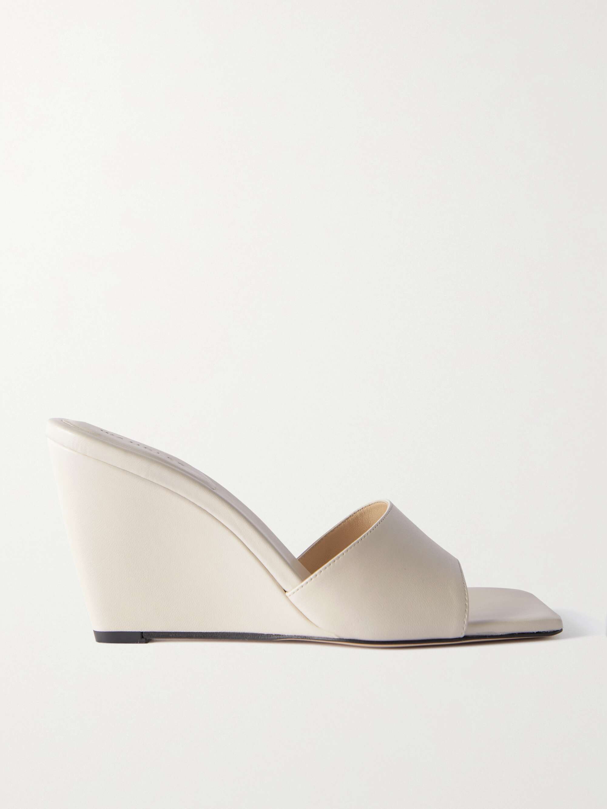 White leather wedge sale