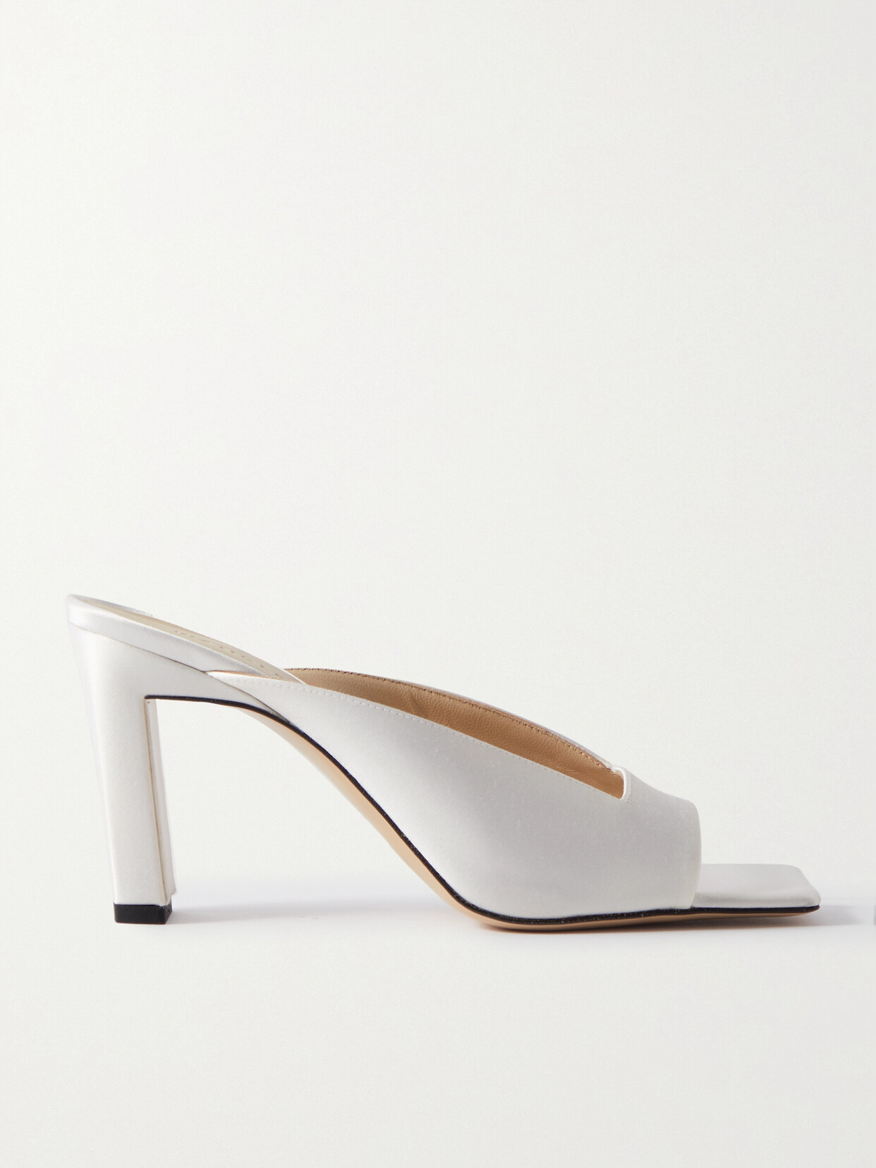 Wandler - Isa Satin Mules - White