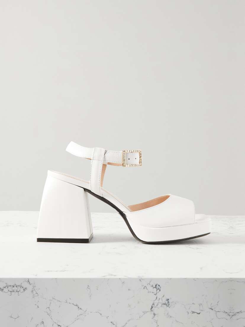 NODALETO Bulla Ness Leather Platform Sandals