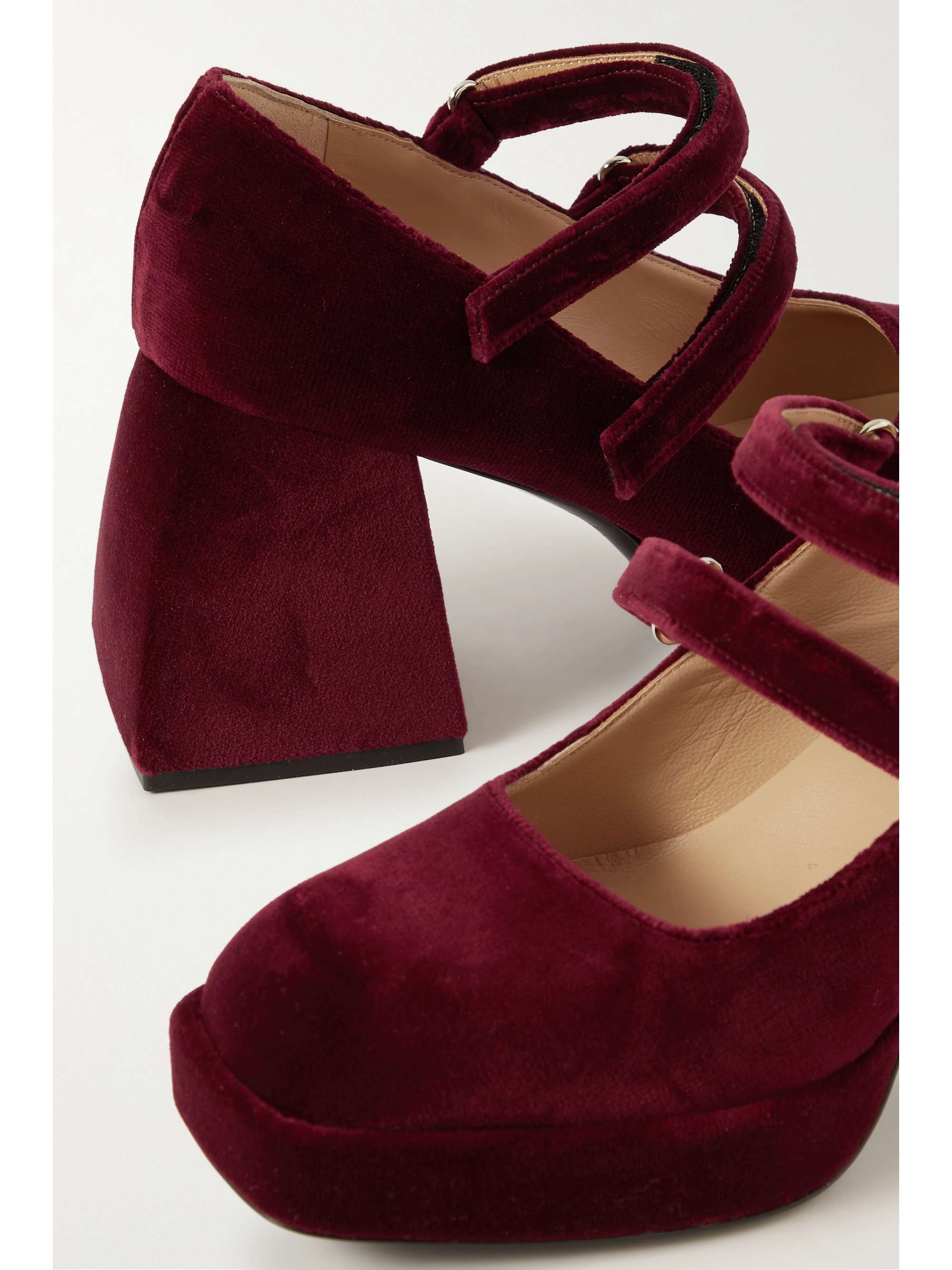 Velvet platform on sale mary janes