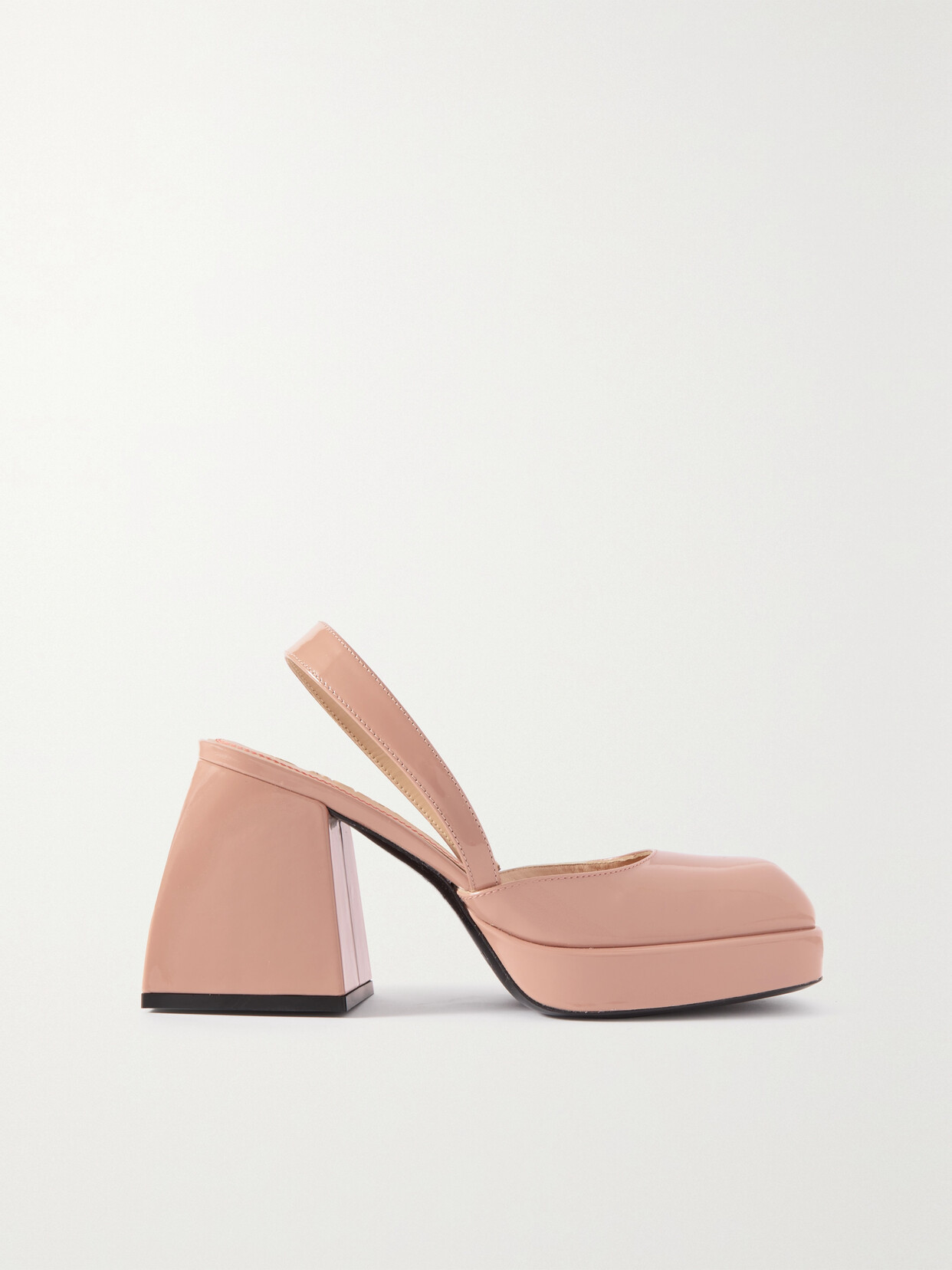 NODALETO - Bulla Jones Patent-leather Platform Slingback Pumps - Pink