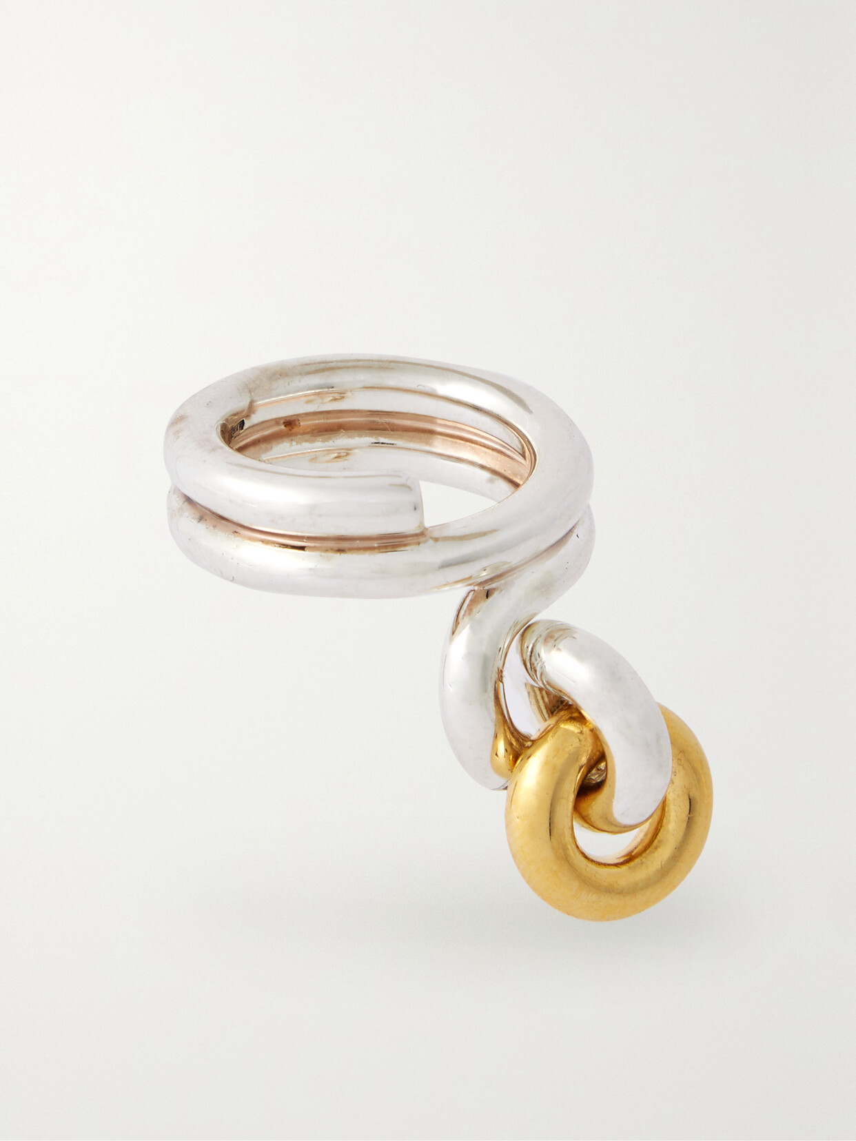 Bottega Veneta - Silver And Gold-plated Ring - 15