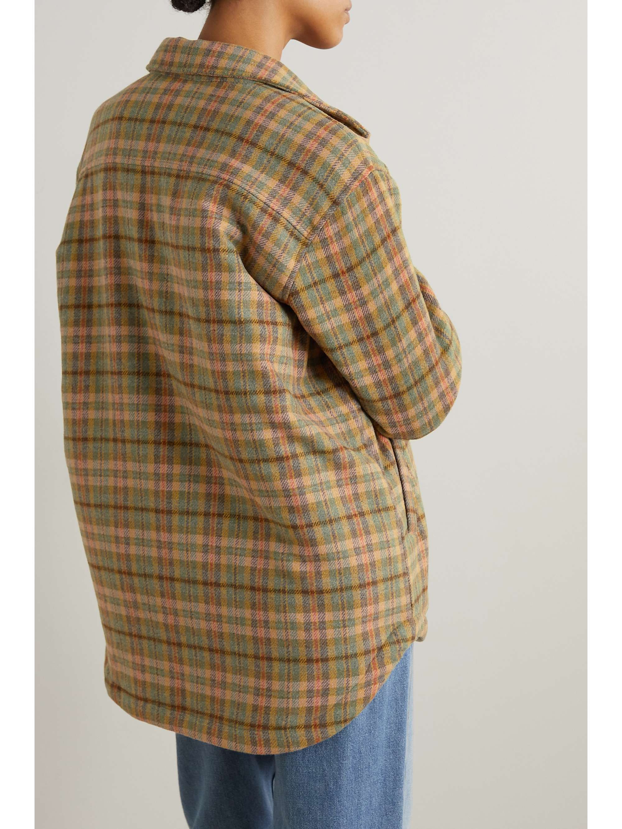 THE GREAT. The State Park plaid flannel jacket