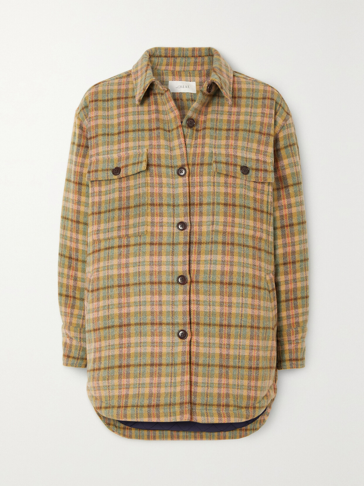 THE GREAT. The State Park Plaid Flannel Jacket
