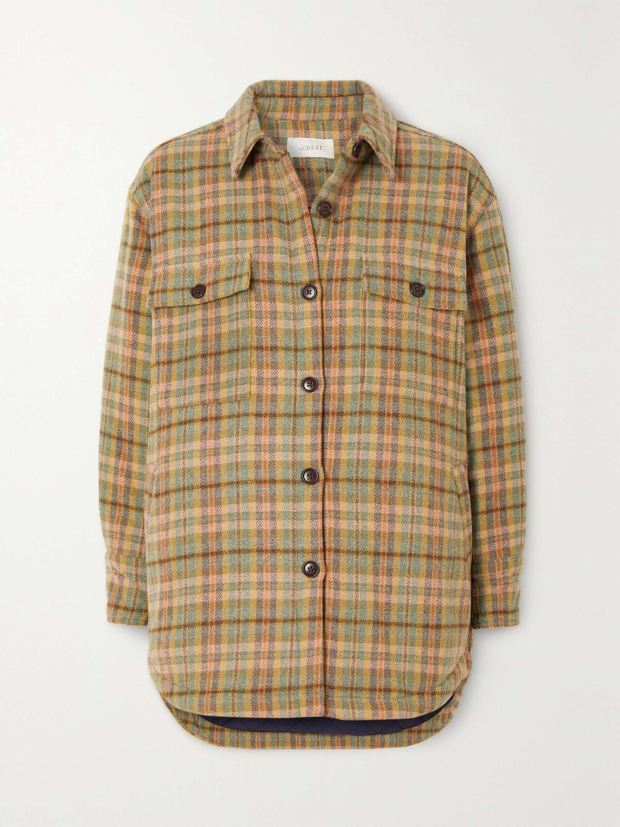 THE GREAT. The State Park plaid flannel jacket | NET-A-PORTER