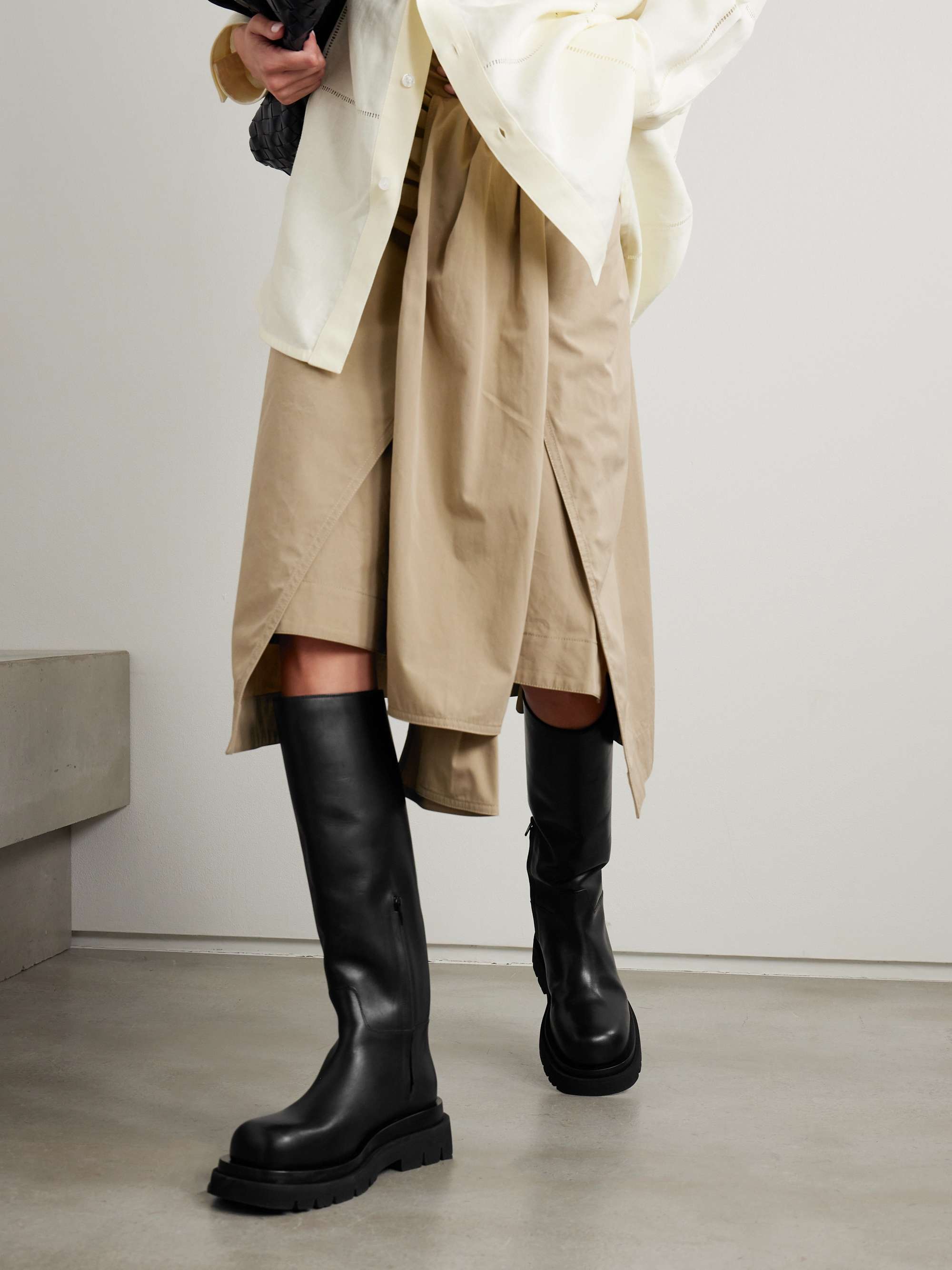 Shibuya leather knee boots