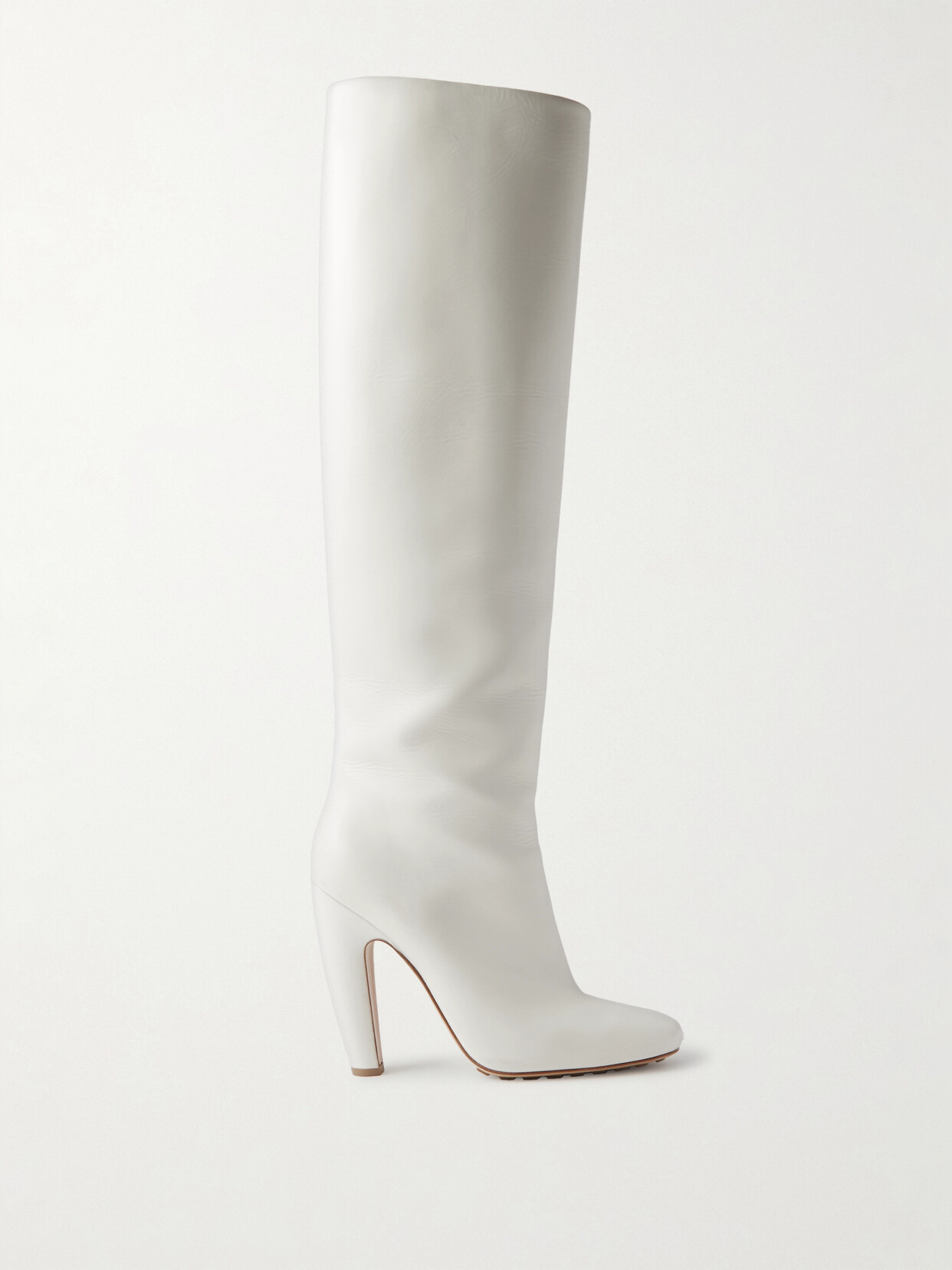 Bottega Veneta Veneta Leather Knee Boots - White