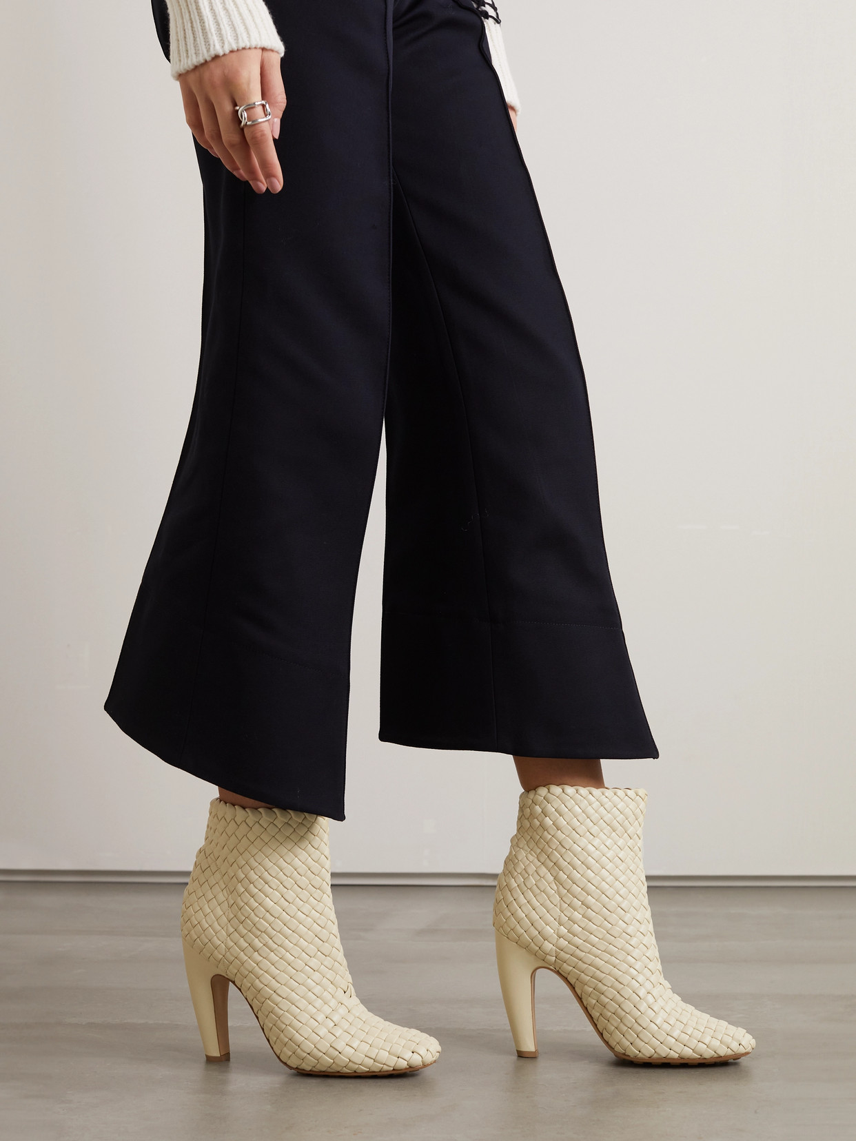 Mini Lido Intrecciato Ankle Boots