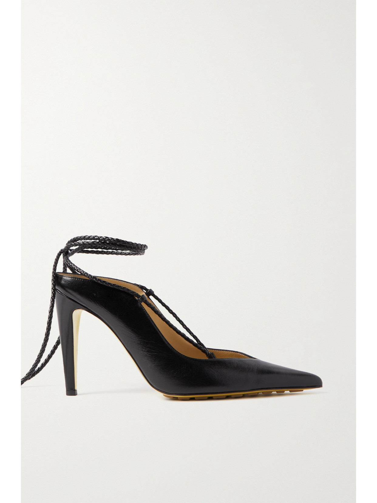 Bottega Veneta Black Loft 100 Leather Pumps In Black