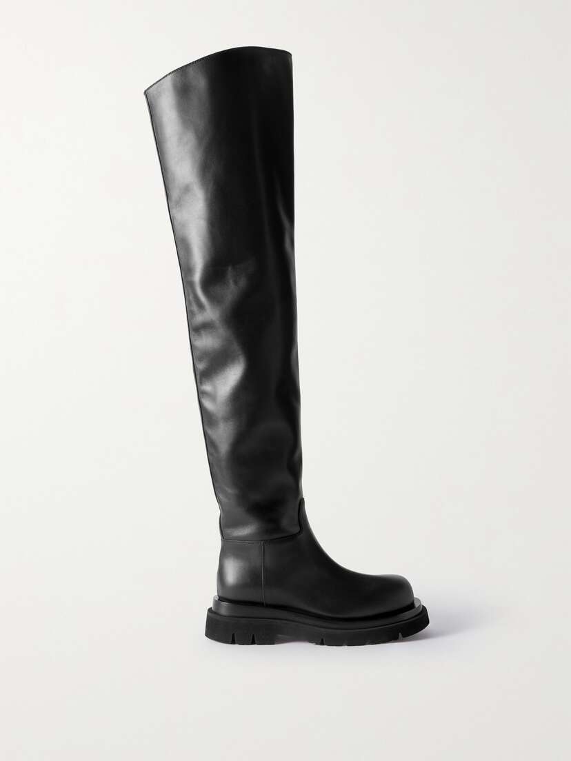 Bottega Veneta Cuissard Leather Over-the-knee Boots