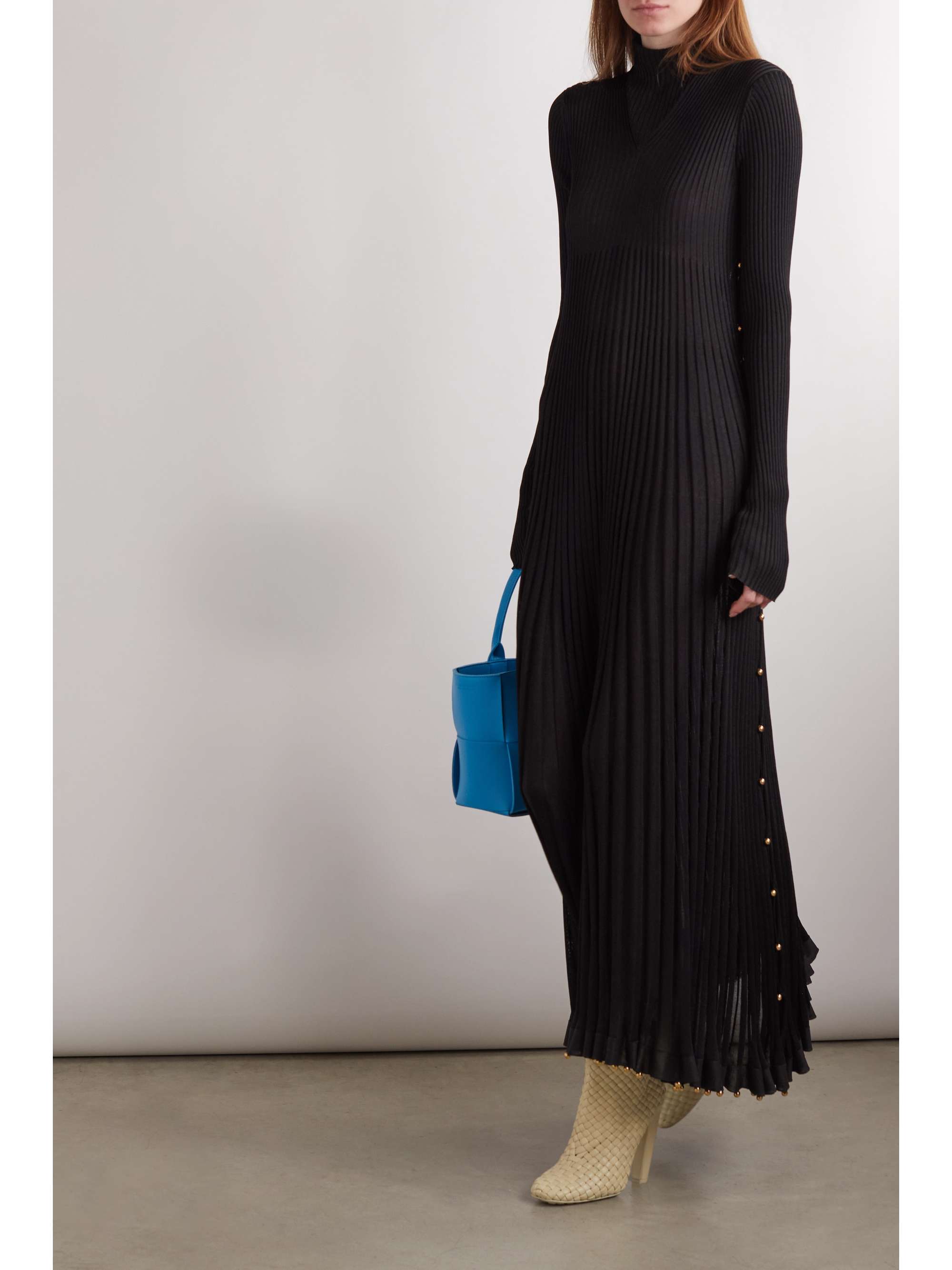 Black Turtleneck Maxi Dress