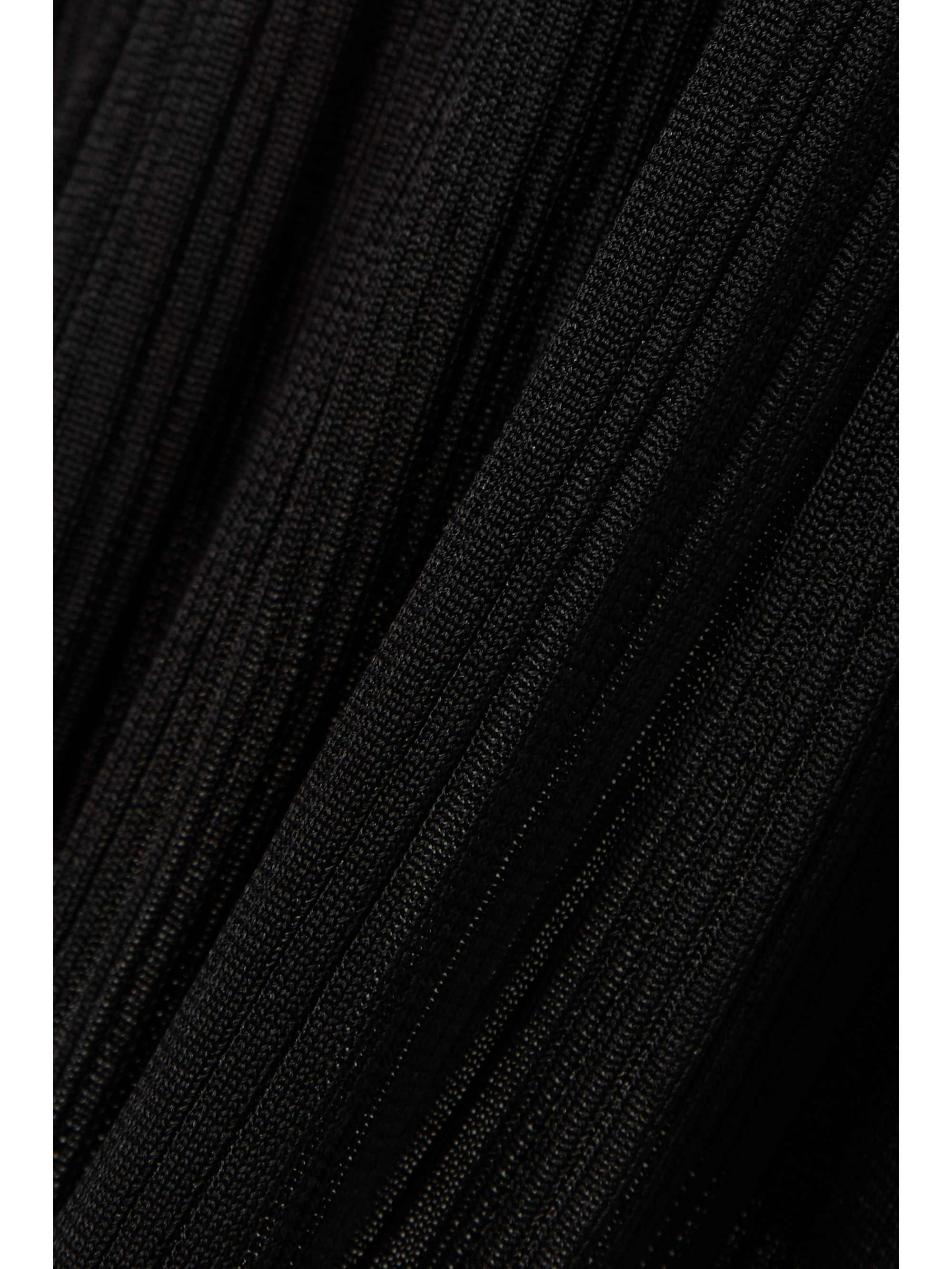 BOTTEGA VENETA Embellished ribbed-knit turtleneck mini dress