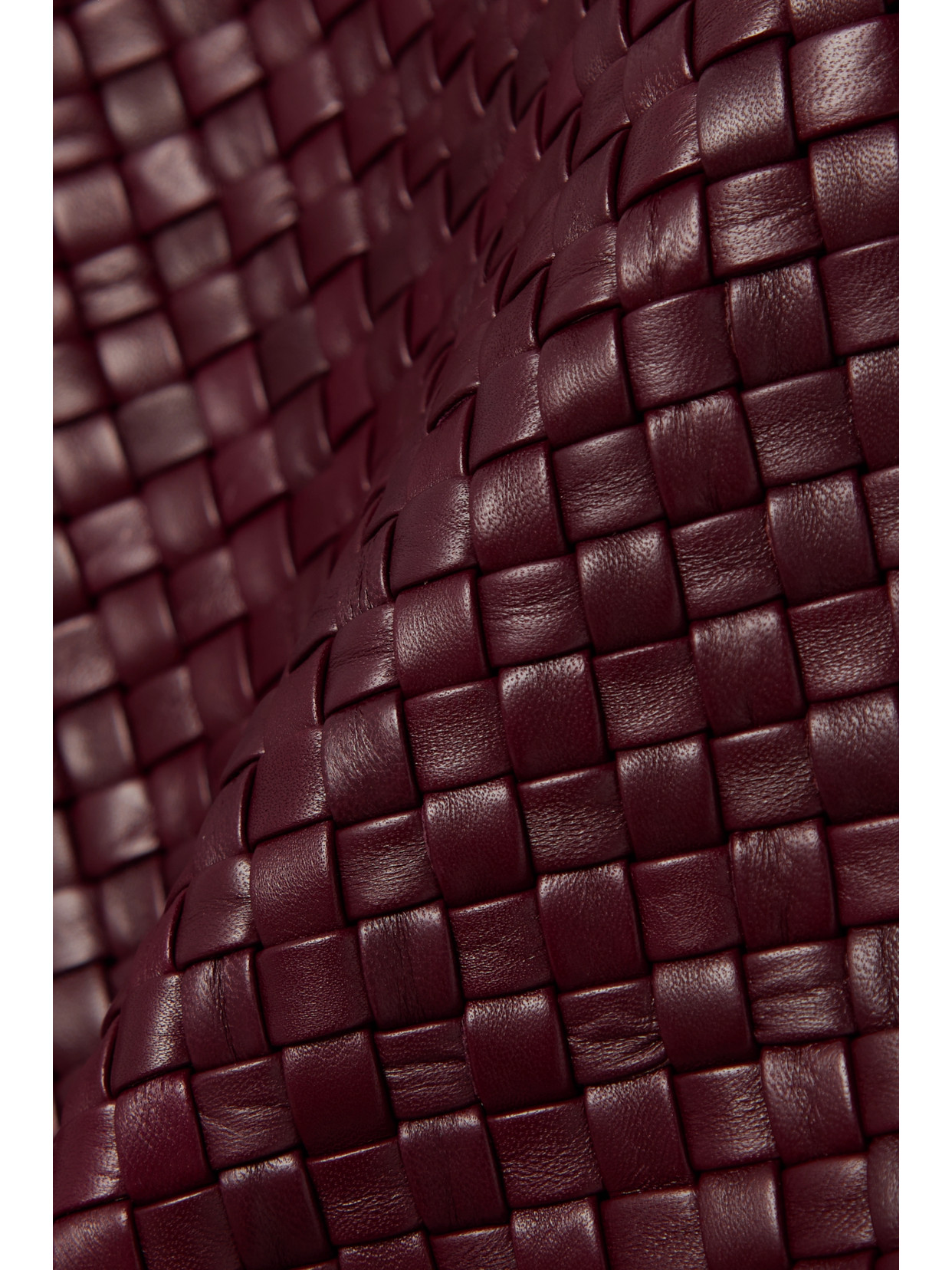 Shop Bottega Veneta Intrecciato Leather Skirt In Red