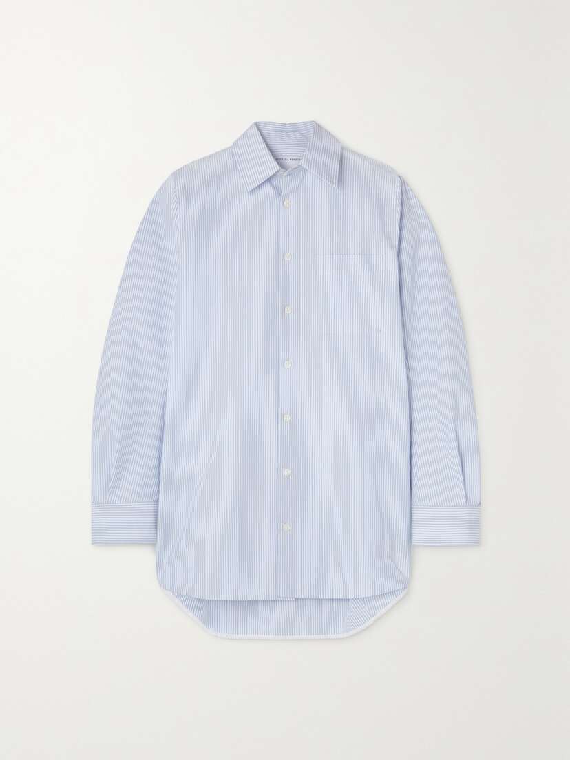 Bottega Veneta Oversized Striped Cotton-poplin Shirt