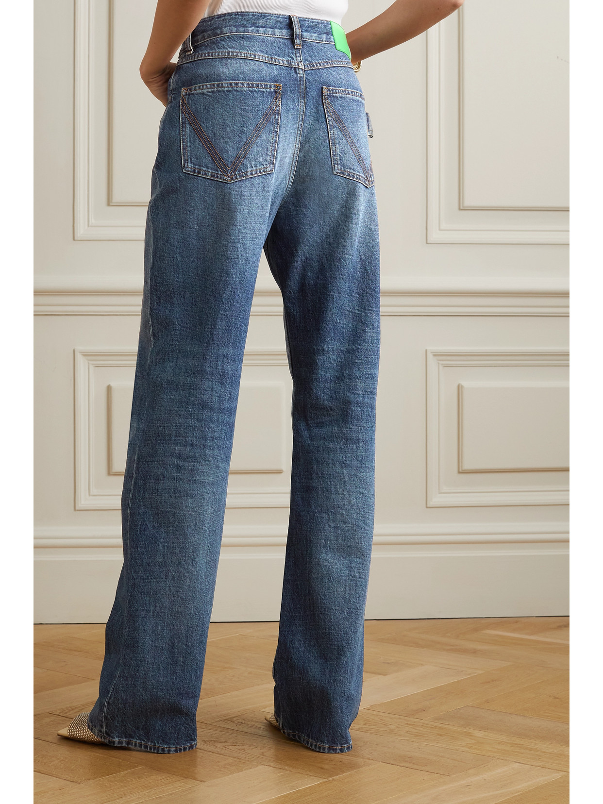 High-Rise Straight-Leg Jeans