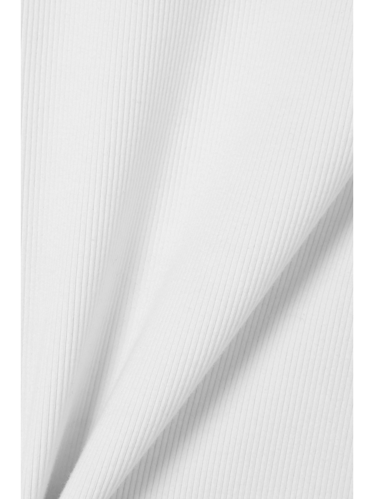 Shop Bottega Veneta Ribbed Stretch-cotton Jersey Tank In White