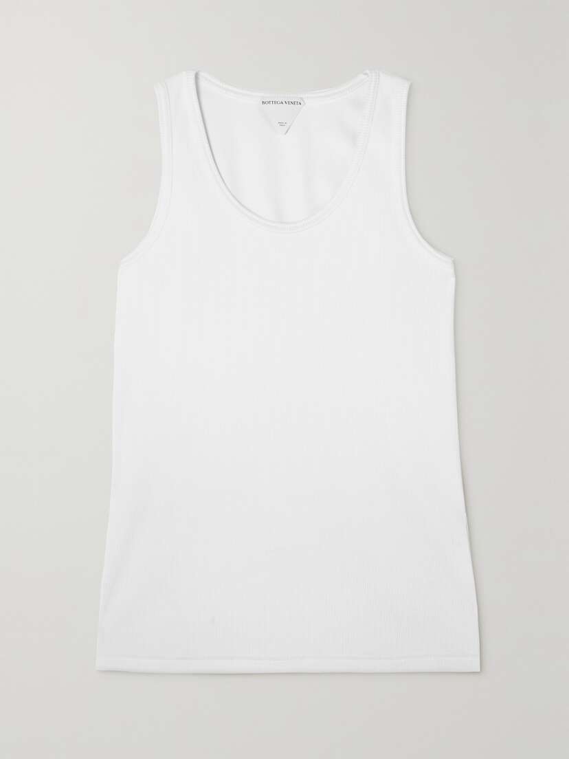 Bottega Veneta Ribbed tretch-cotton Jersey Tank