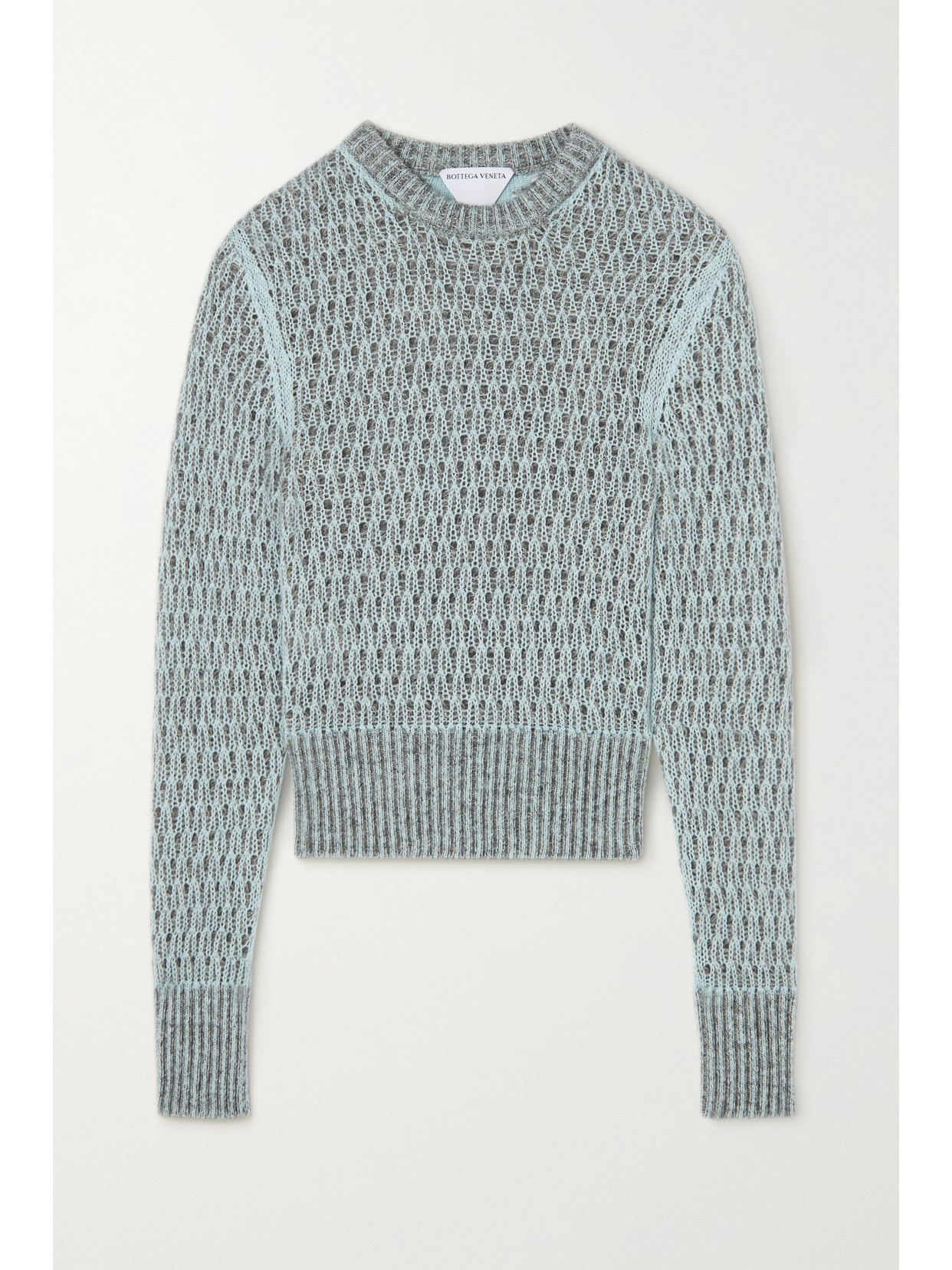 Bottega Veneta - Open-knit Wool-blend Sweater - Gray