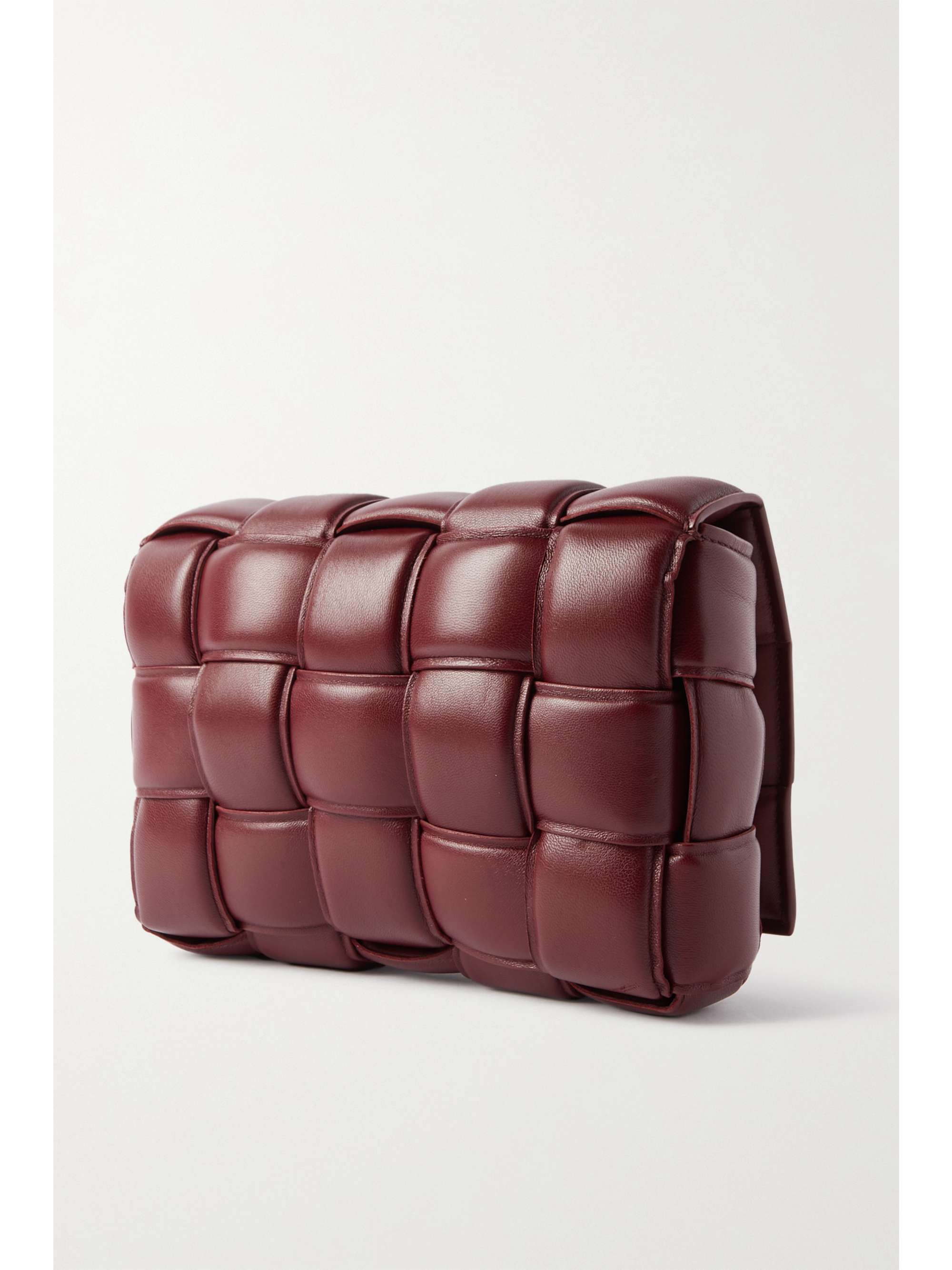 BOTTEGA VENETA Cassette padded intrecciato iridescent leather shoulder bag