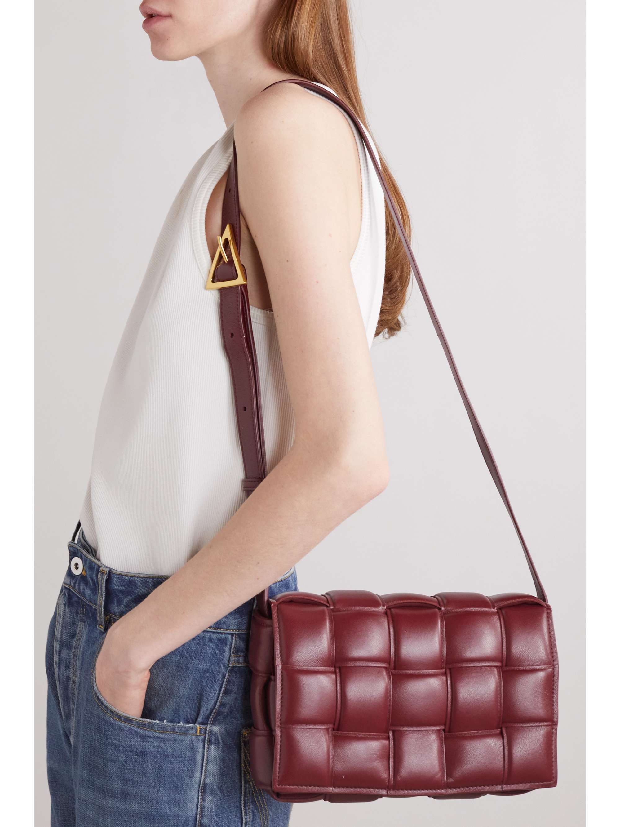 Bottega Veneta Padded Cassette Leather Shoulder Bag worn by Maja