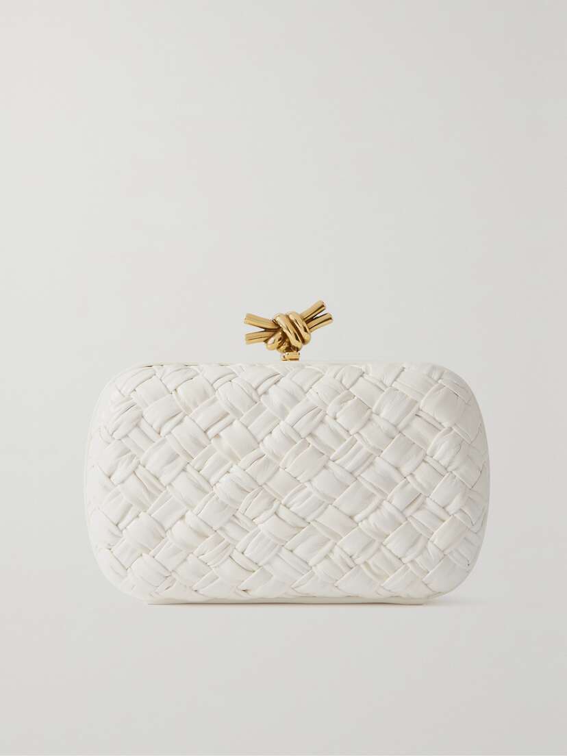 Bottega Veneta Knot Intrecciato Leather Clutch