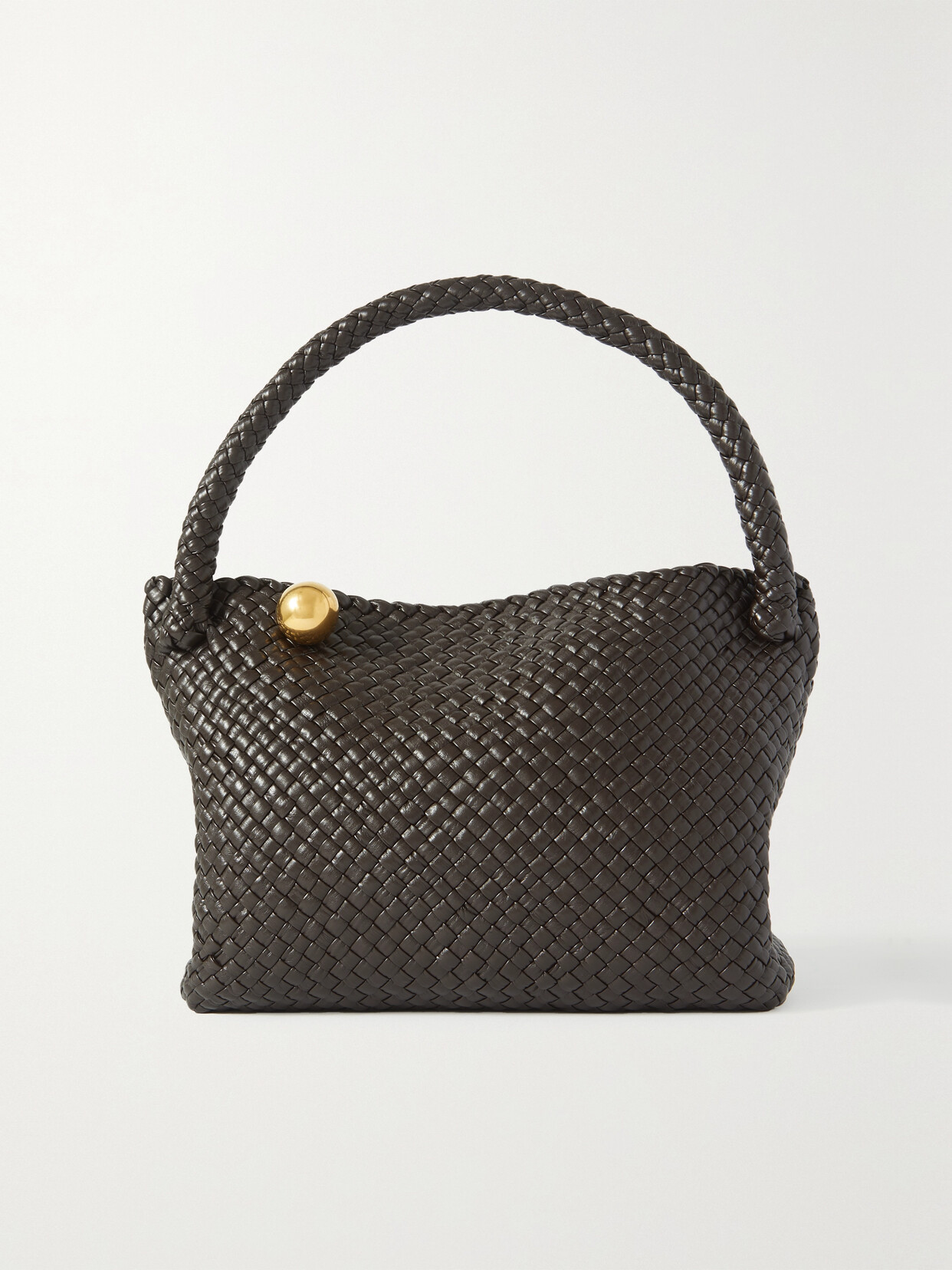 Bottega Veneta - Tosca Intrecciato Leather Shoulder Bag - Brown