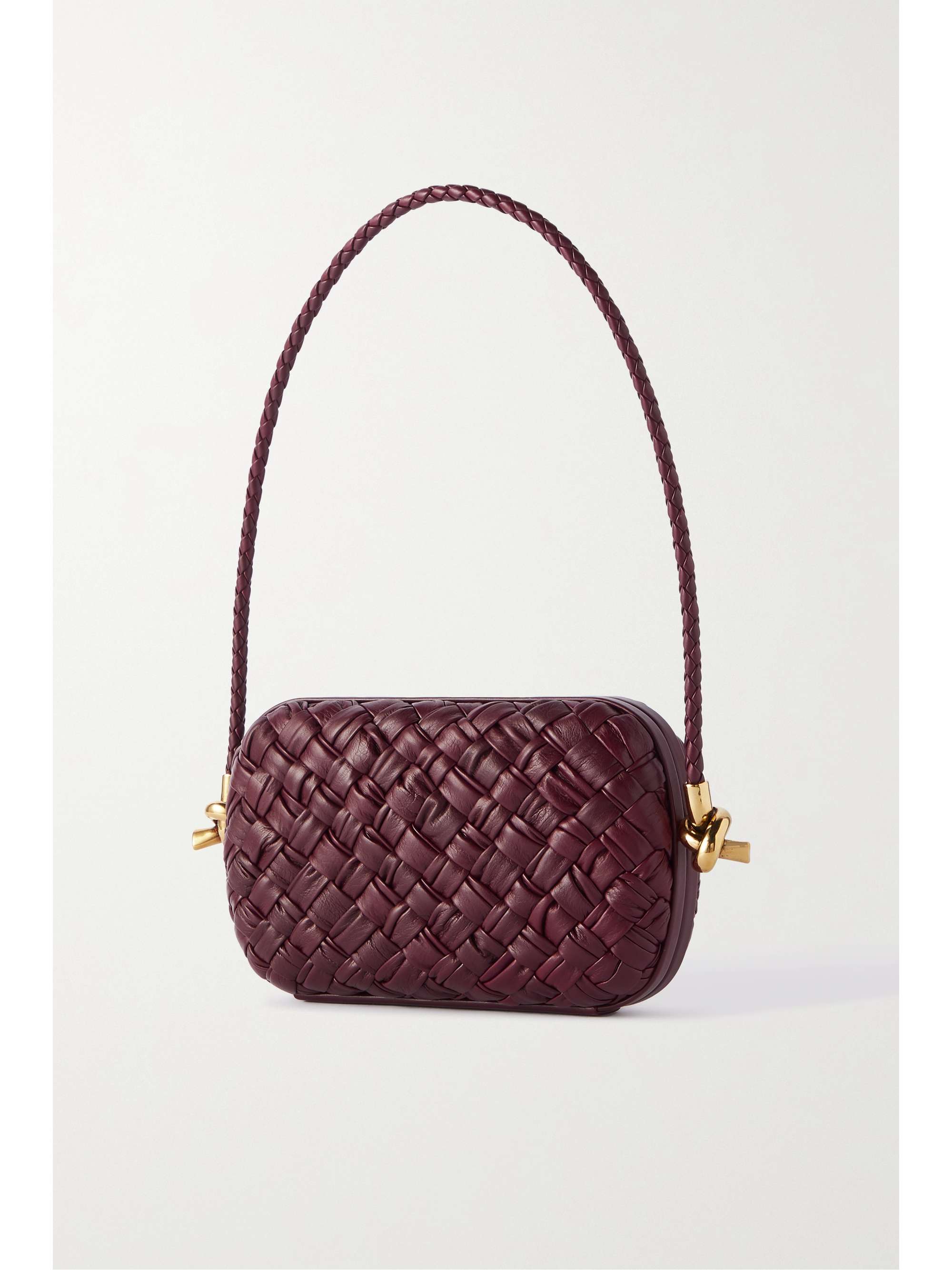 BOTTEGA VENETA Knot intrecciato woven leather shoulder bag