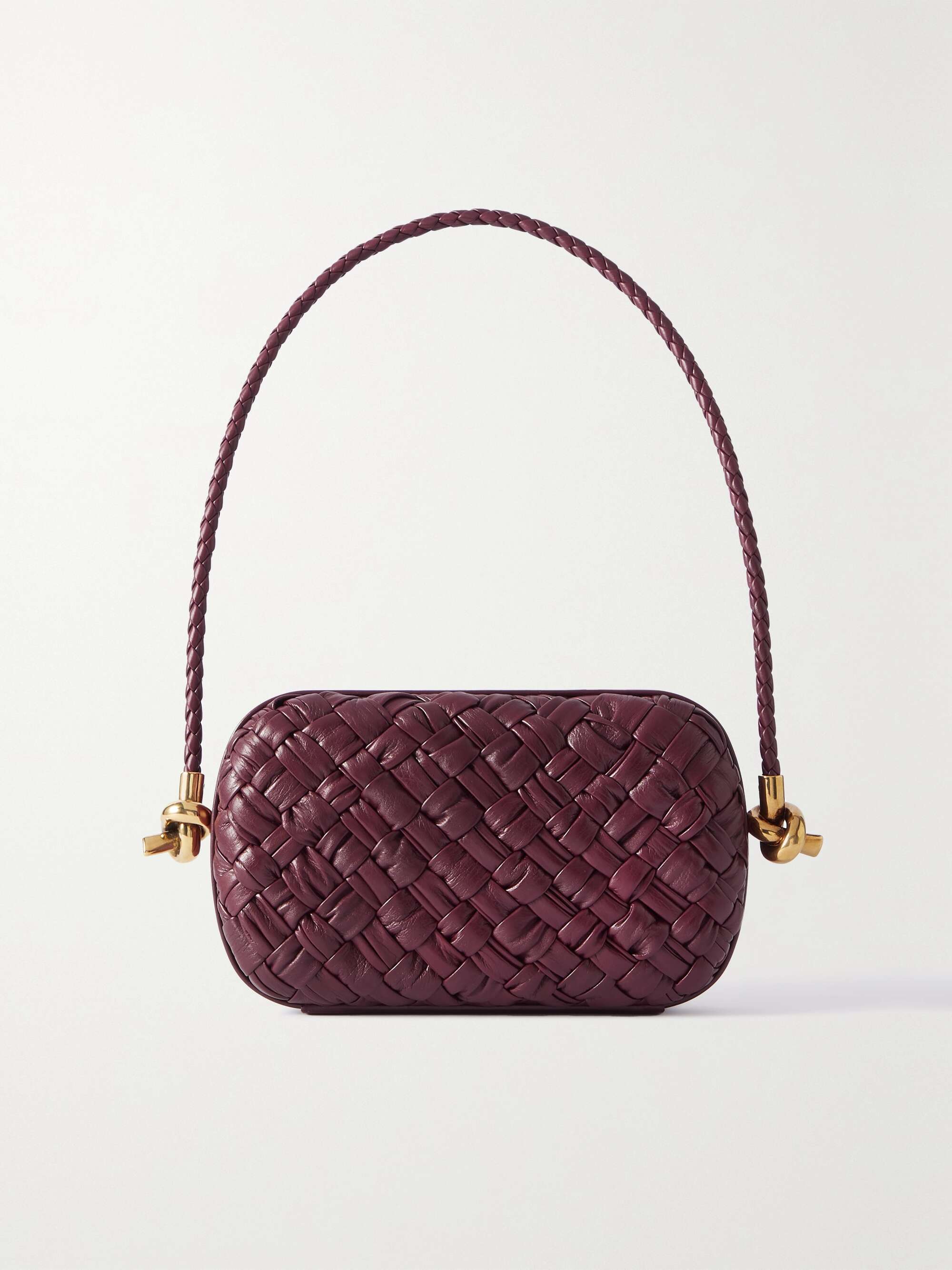 Knot intrecciato woven leather shoulder bag