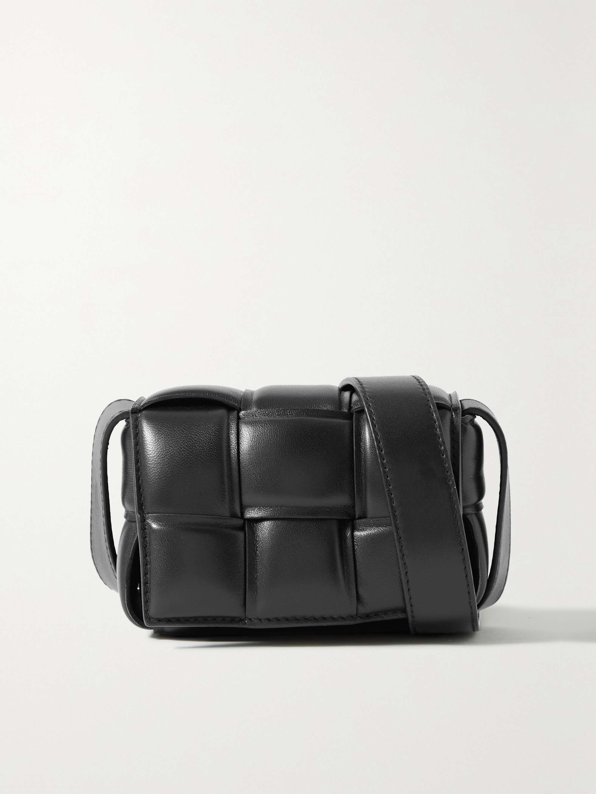 Black Cassette Intrecciato-leather cross-body bag