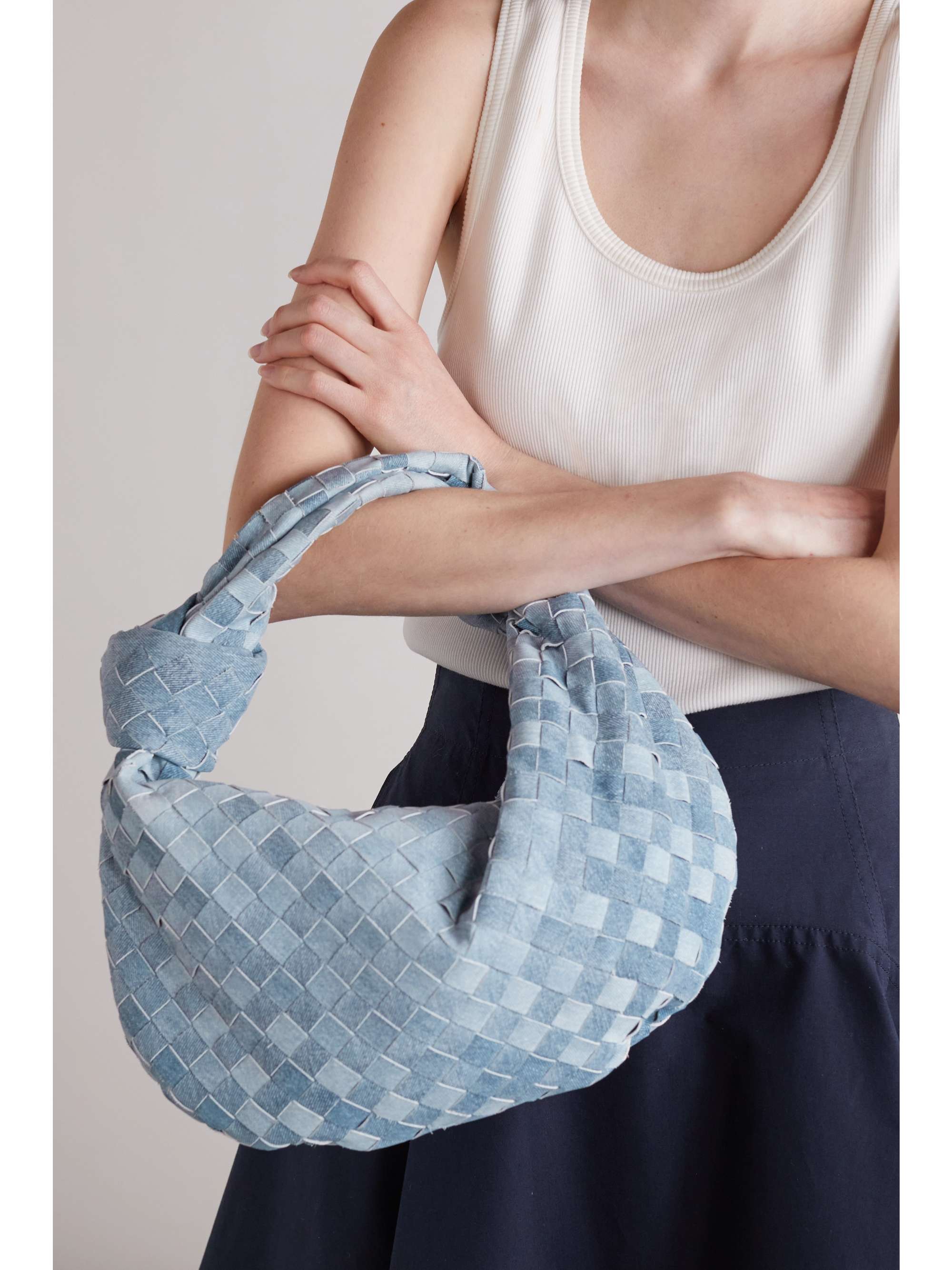 BOTTEGA VENETA Jodie Teen knotted intrecciato printed leather tote