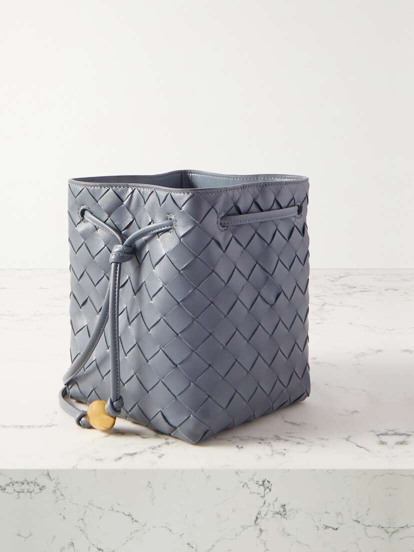 Bottega Veneta Small Embellished Intrecciato Leather Bucket Bag