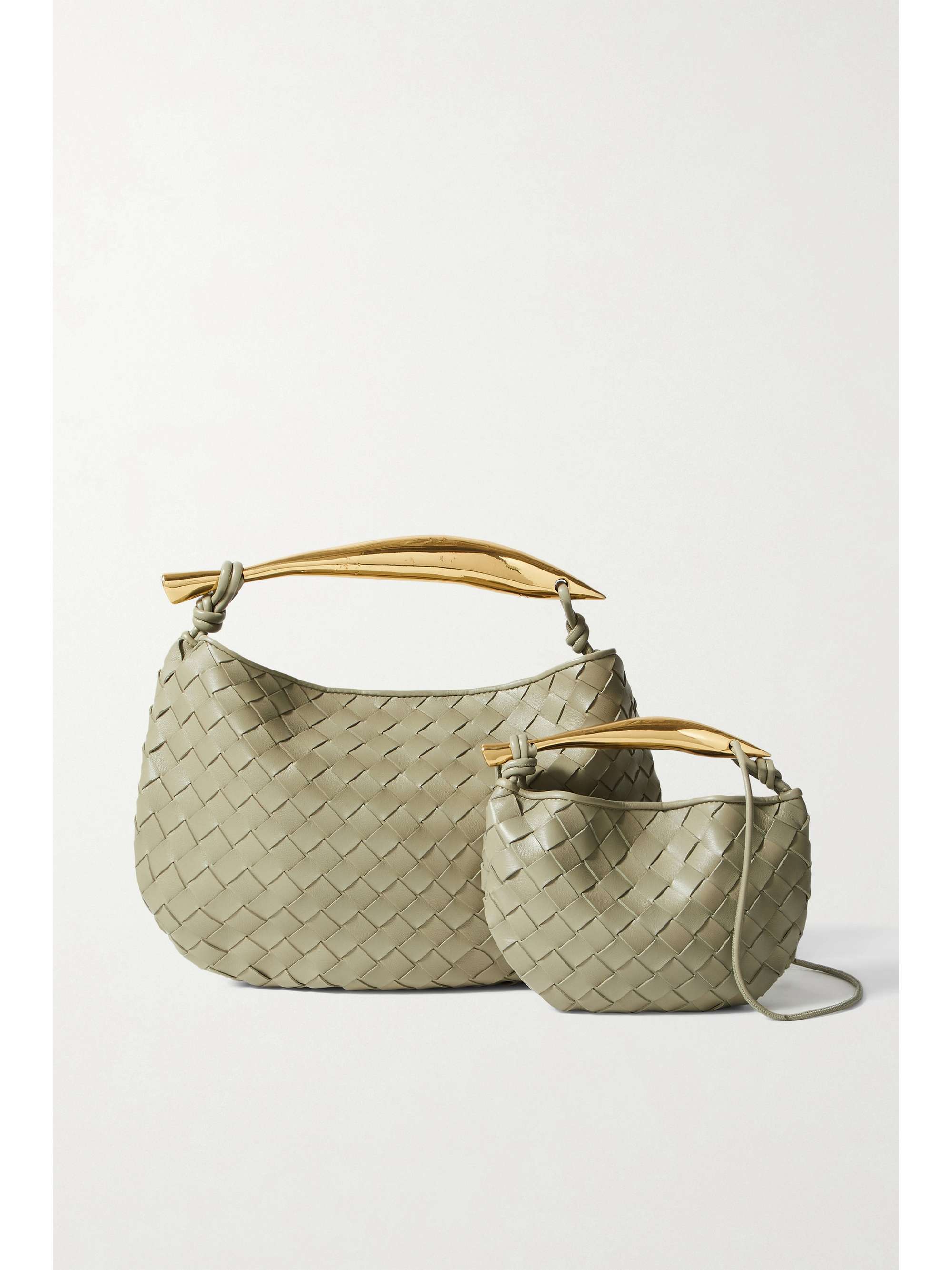 Sardine Medium Leather Tote Bag in Neutrals - Bottega Veneta