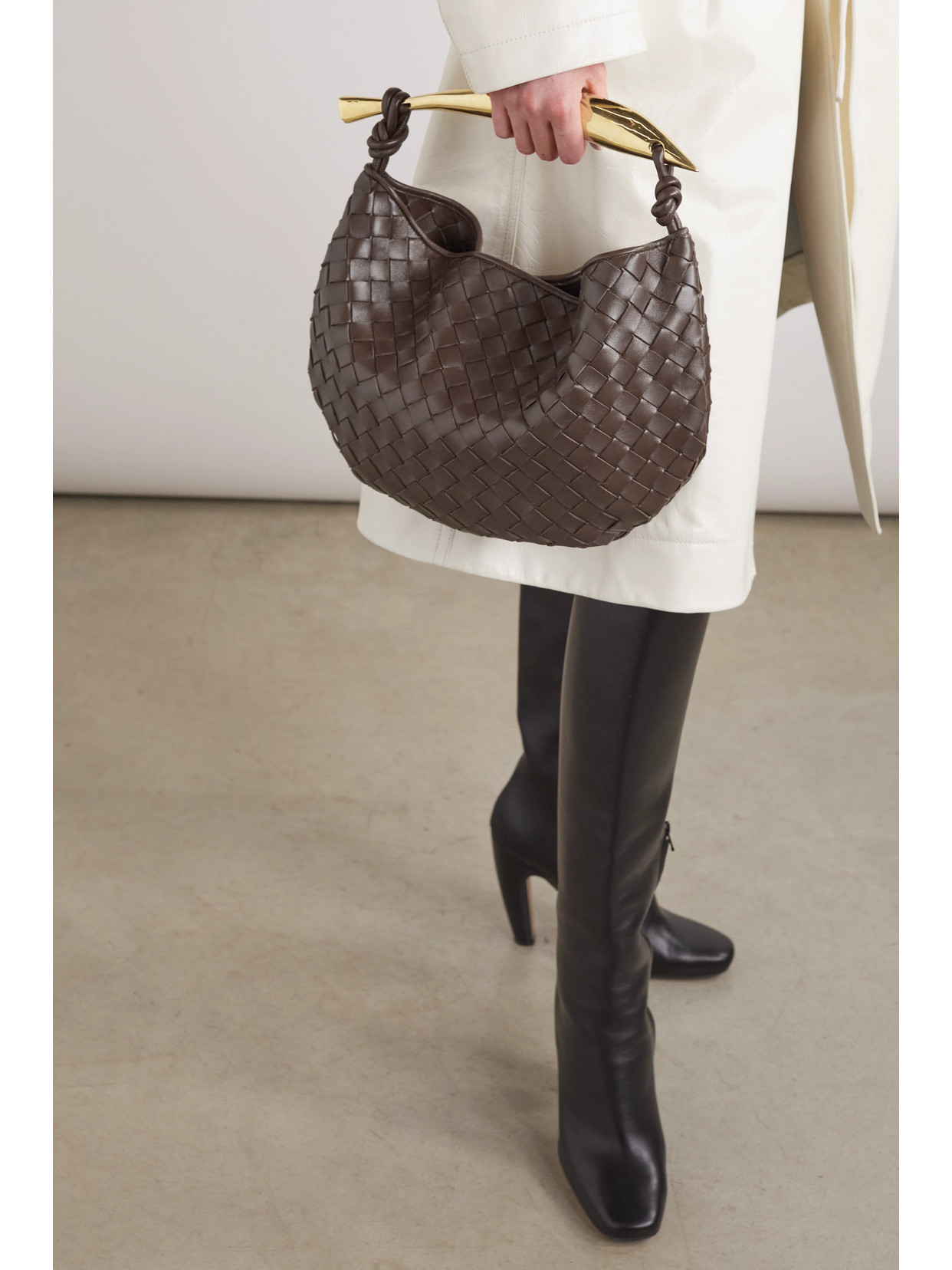 Sardine Small Intrecciato Leather Tote