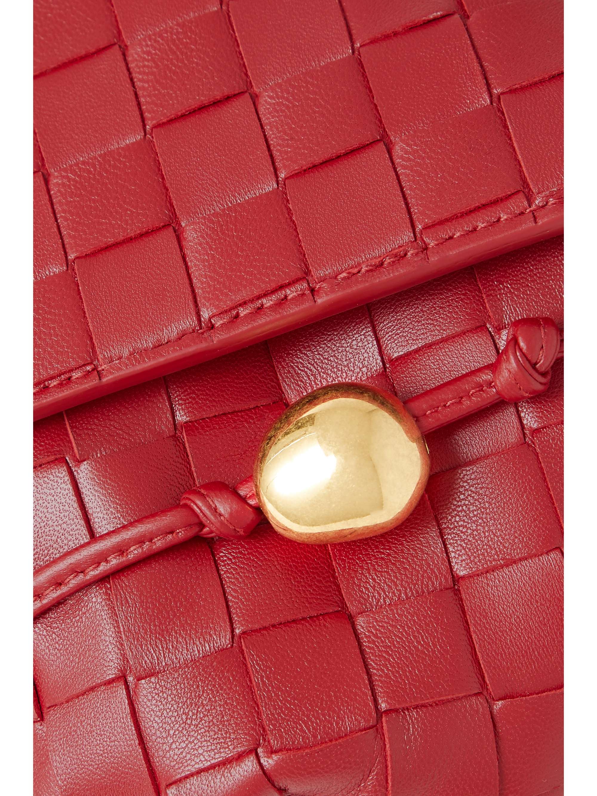 BOTTEGA VENETA Saddle mini intrecciato leather shoulder bag