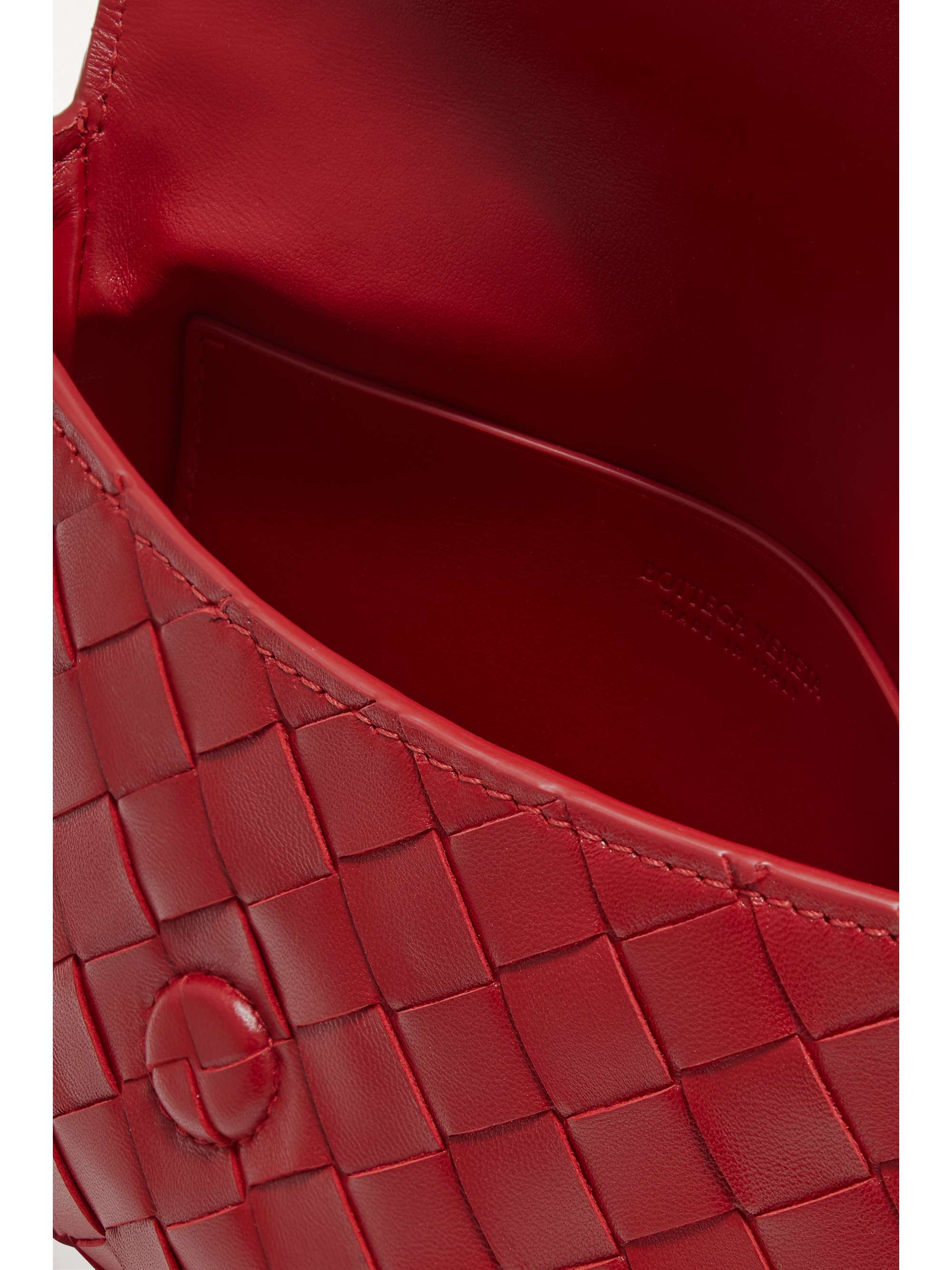 BOTTEGA VENETA Saddle mini intrecciato leather shoulder bag