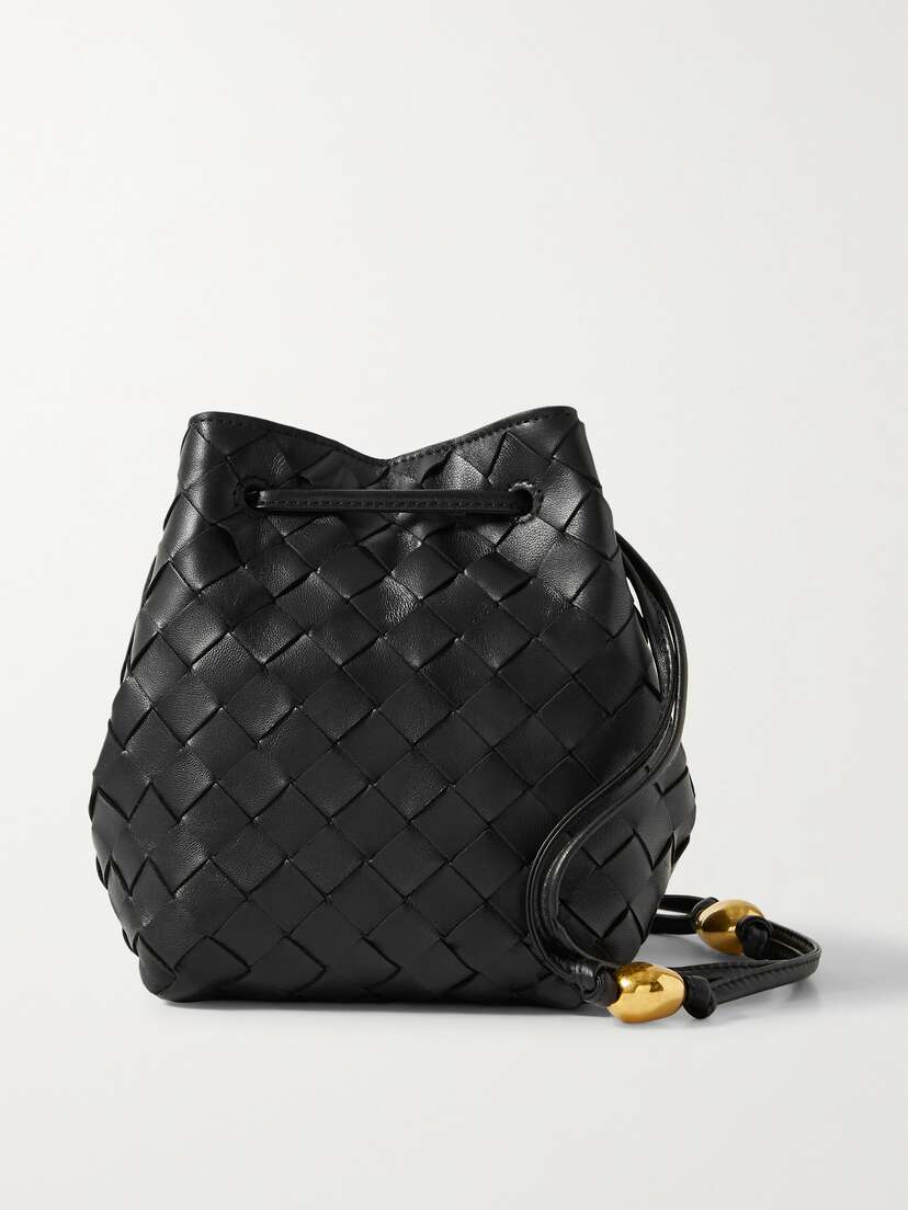 Bottega Veneta Small Embellished Intrecciato Leather Bucket Bag